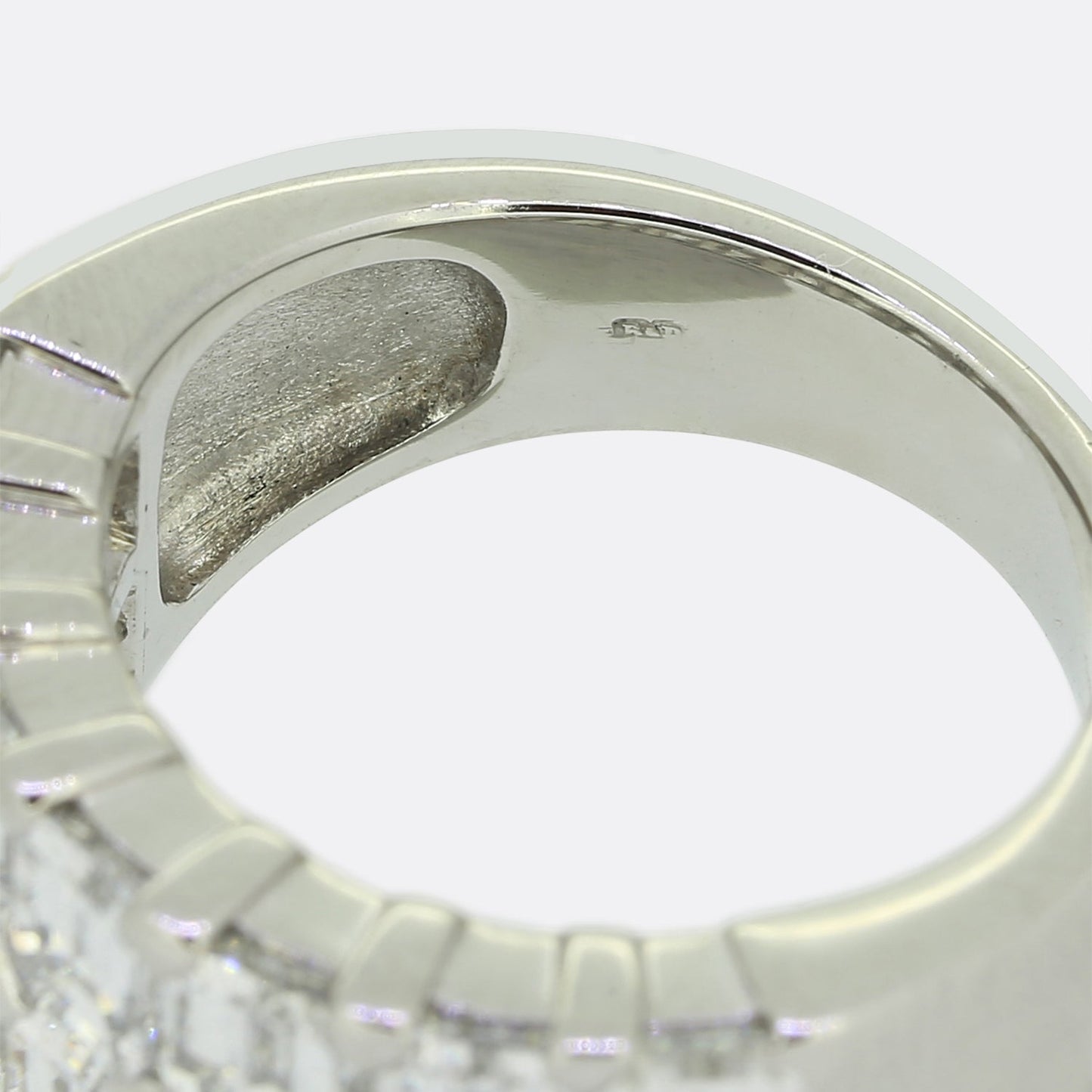 Boodles Emerald Cut Diamond Two Row Ring