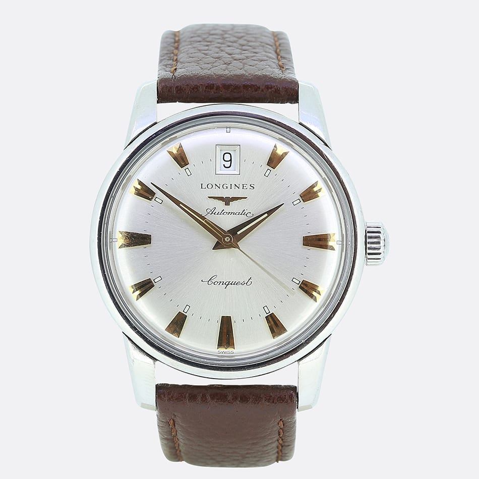 Longines Stainless Steel Automatic Conquest Wristwatch