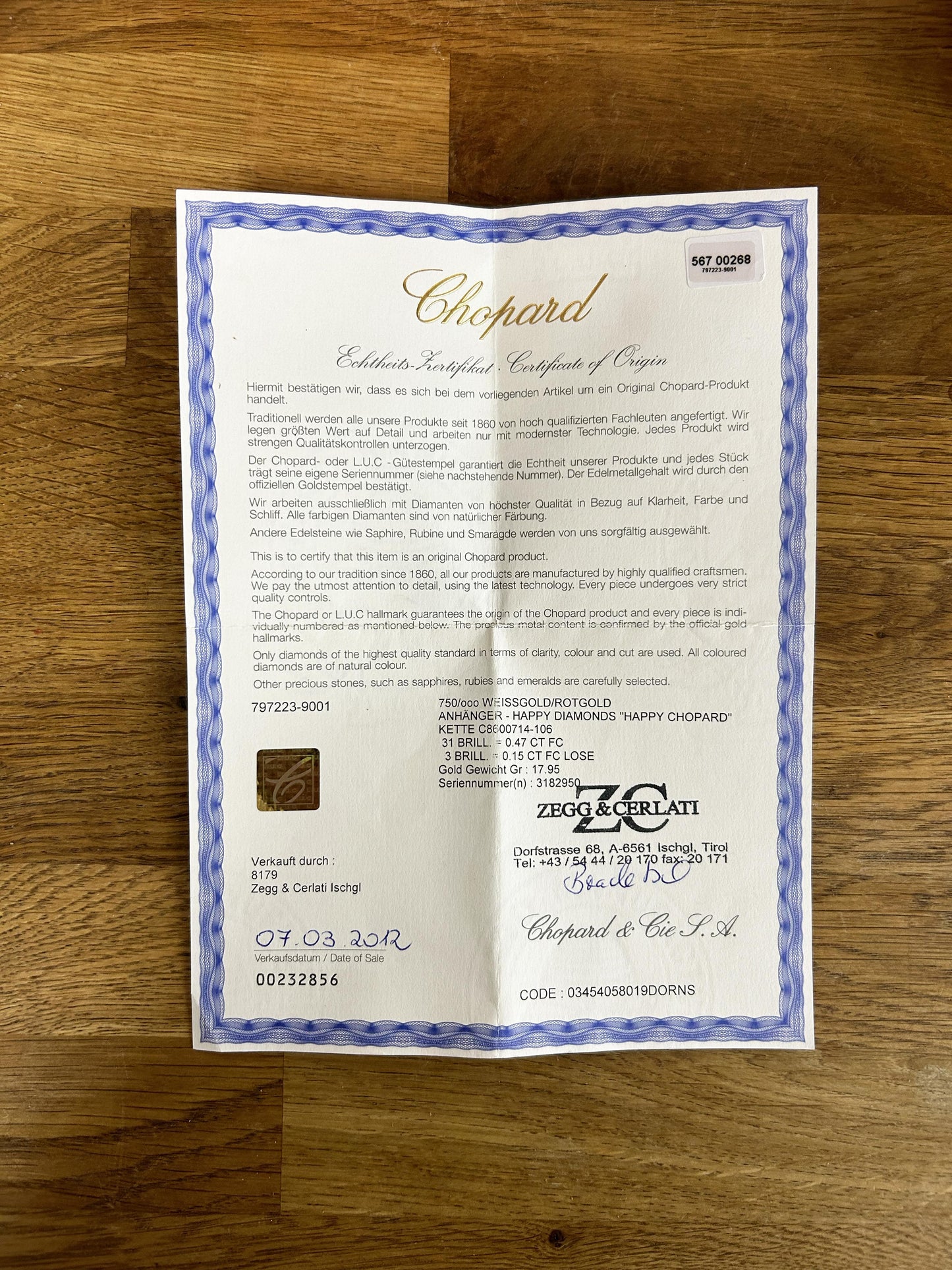 Chopard Happy Hearts Diamond Necklace