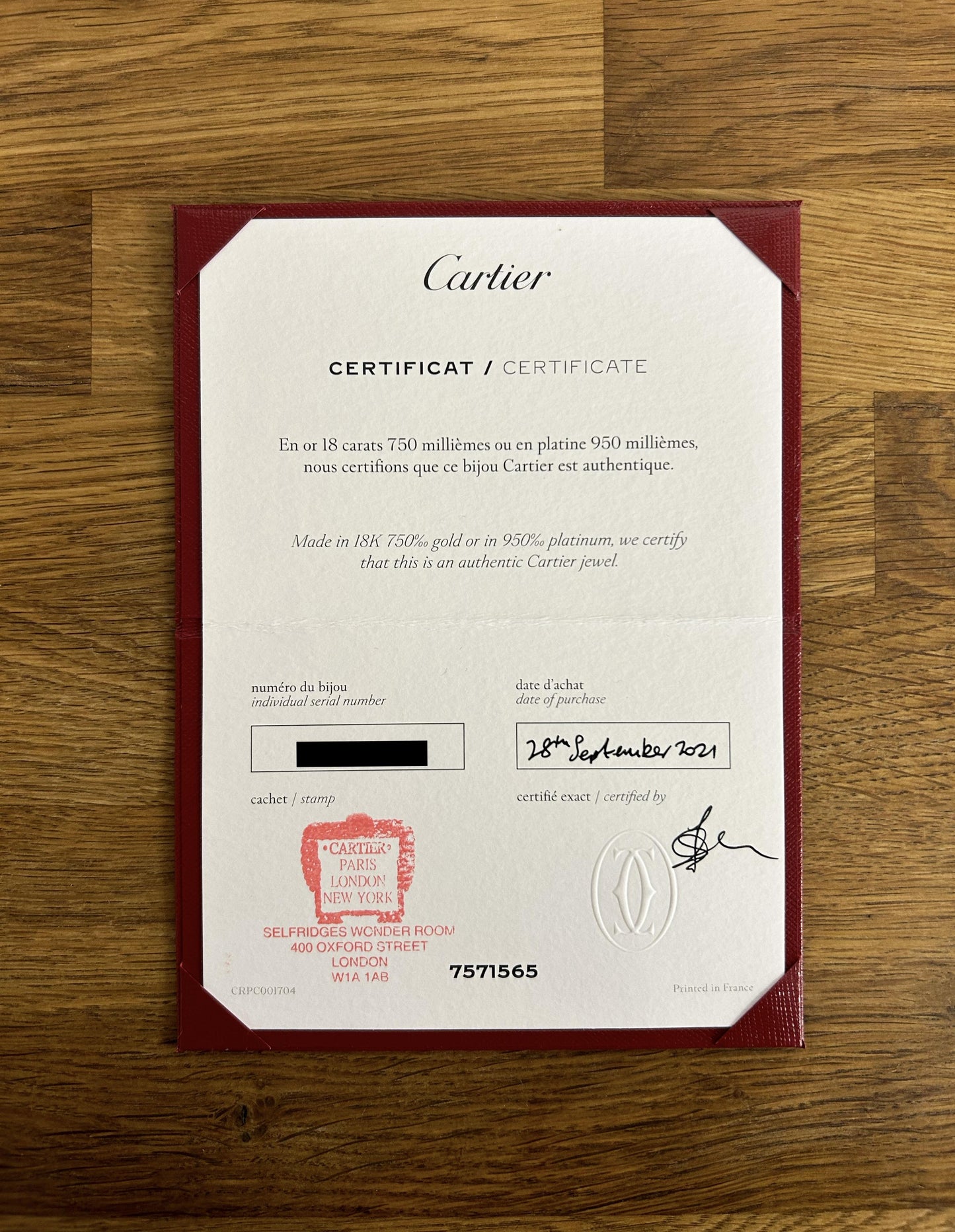 Cartier Paved Diamond Small LOVE Ring Size M (53)