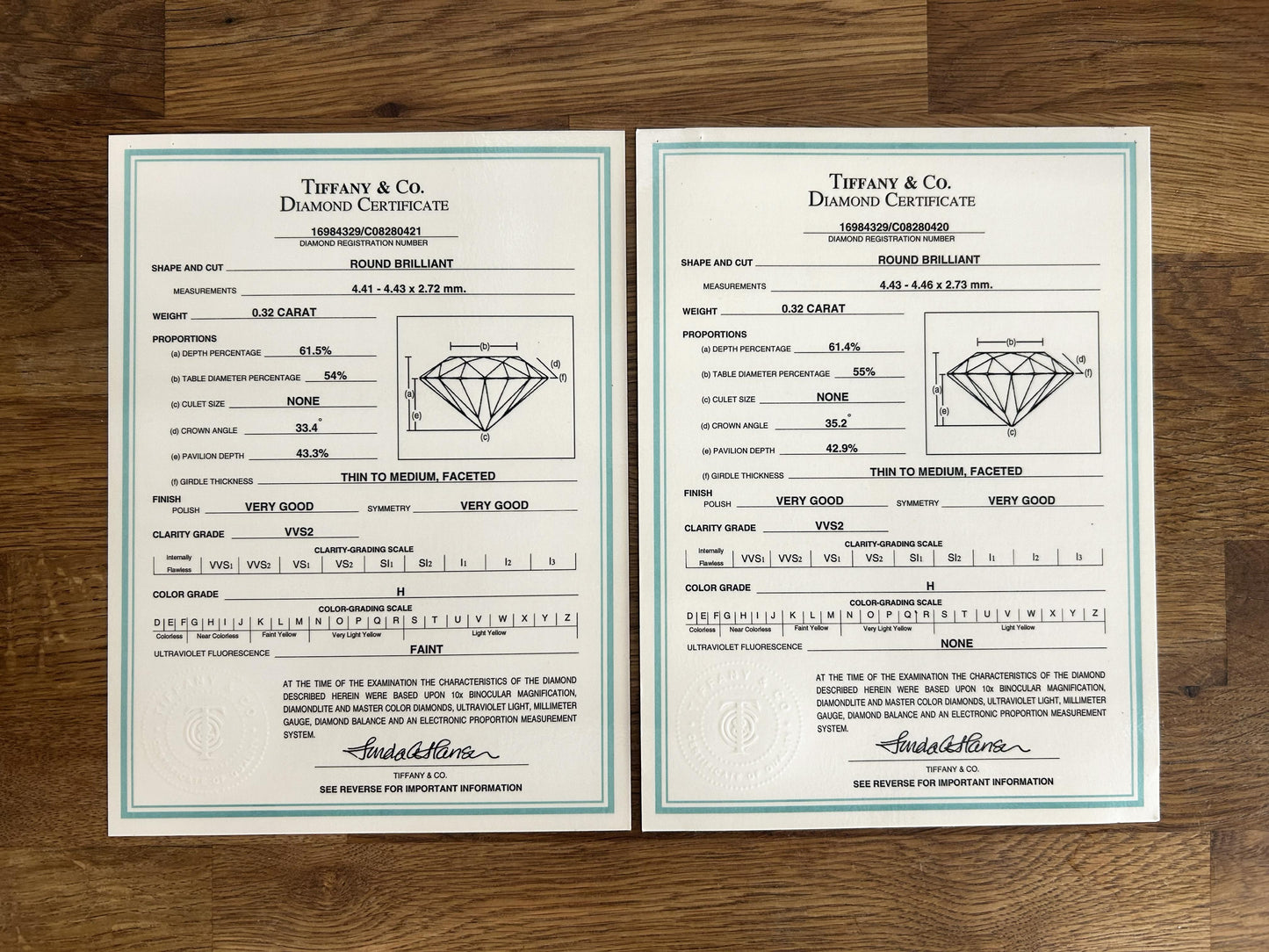 Tiffany & Co. 0.64 Carat Diamond Stud Earrings