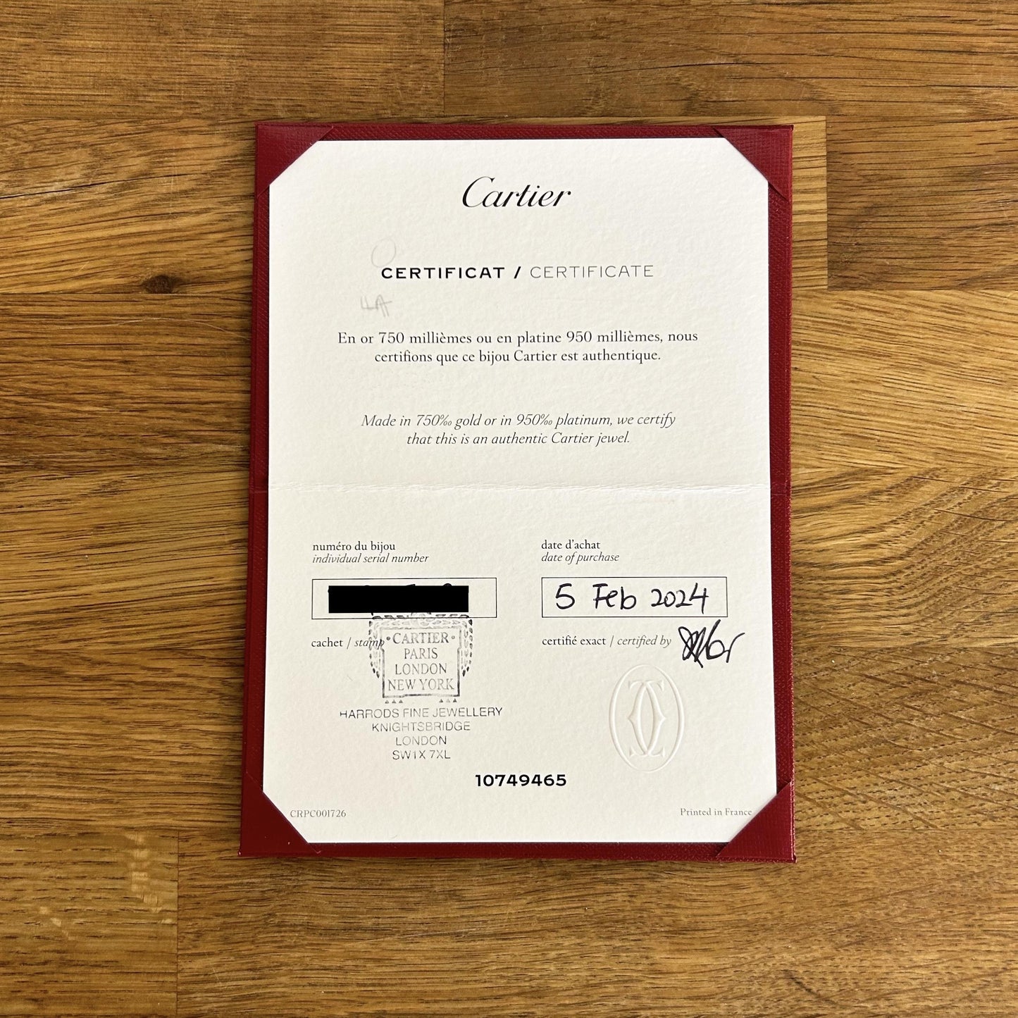 Cartier Paved Diamond Small LOVE Ring Size O (55)