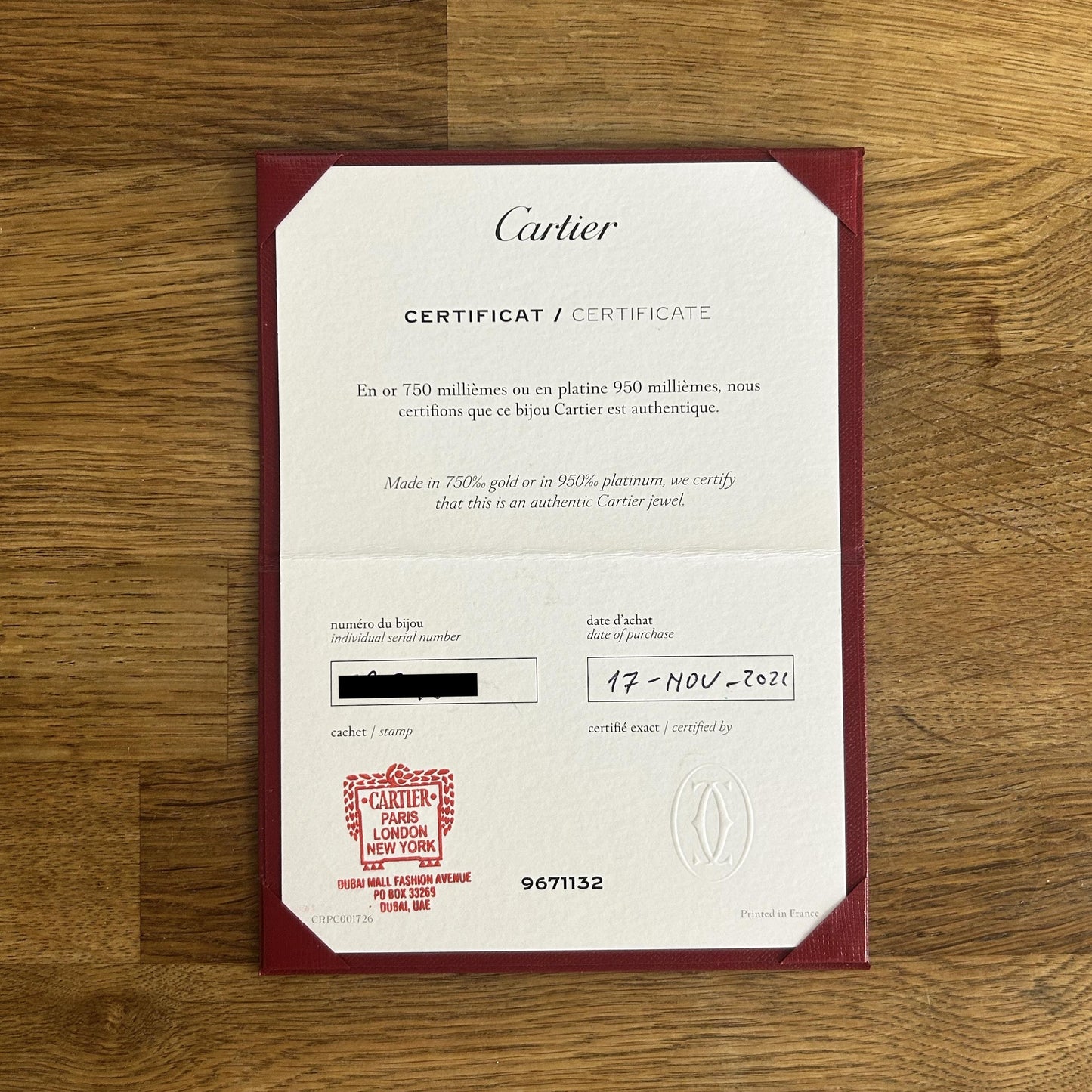 Cartier Small Model Six Diamond LOVE Bangle Size 18