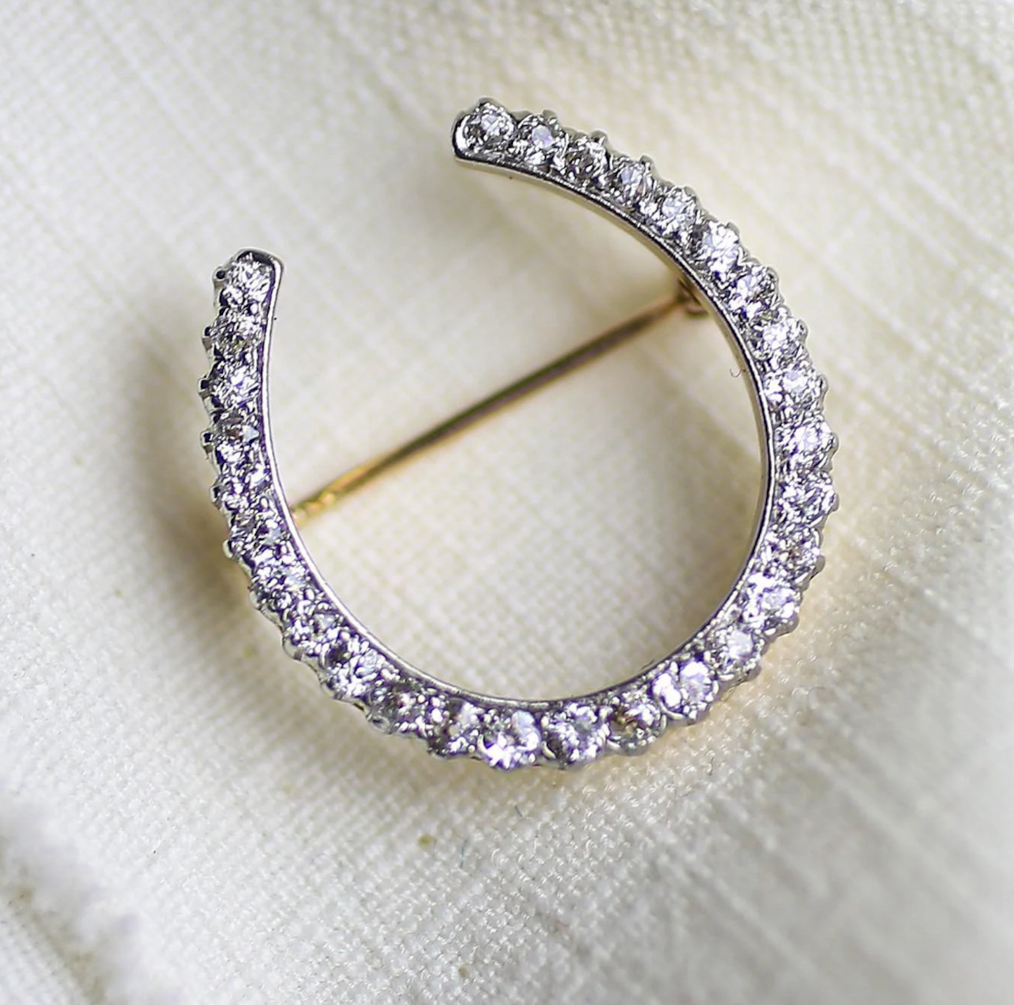 Howard & Co. Edwardian Diamond Horseshoe Brooch