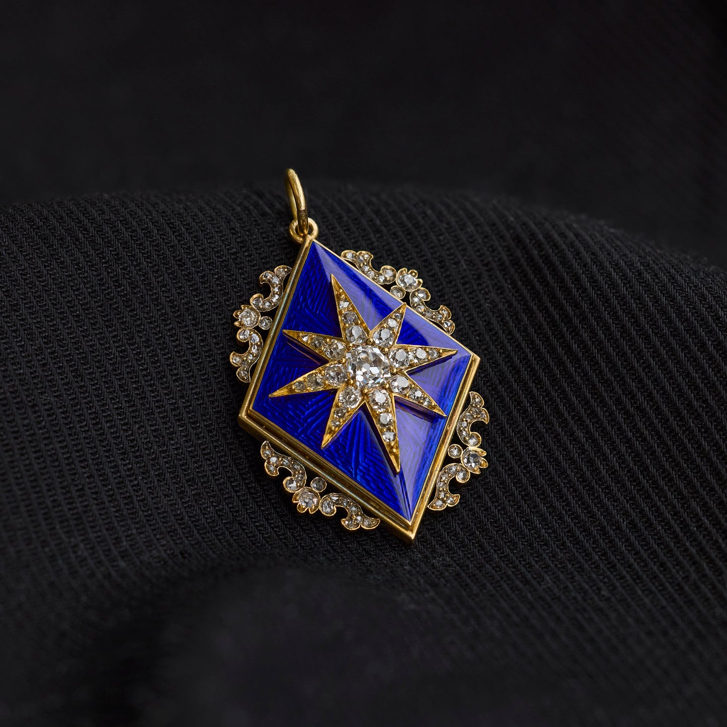 Victorian Enamel and Diamond Pendant Locket