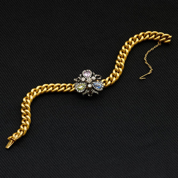 Mellerio dits Meller Antique Sapphire and Diamond Clover Bracelet