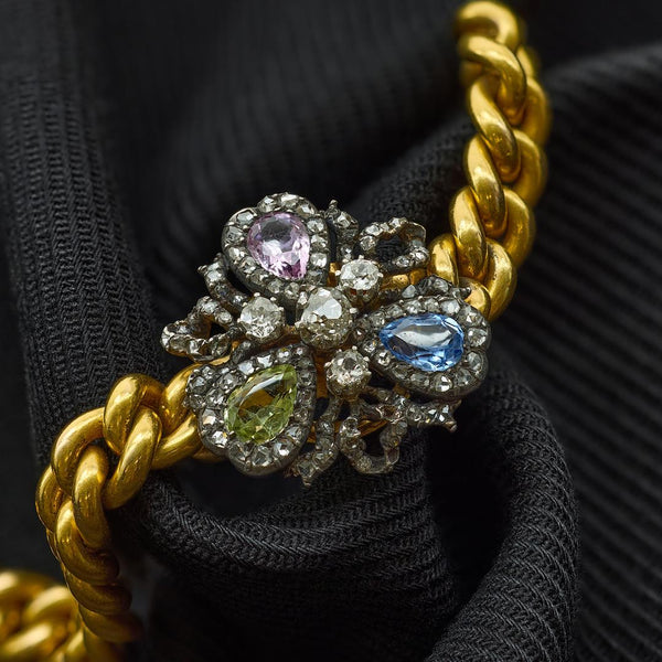 Mellerio dits Meller Antique Sapphire and Diamond Clover Bracelet