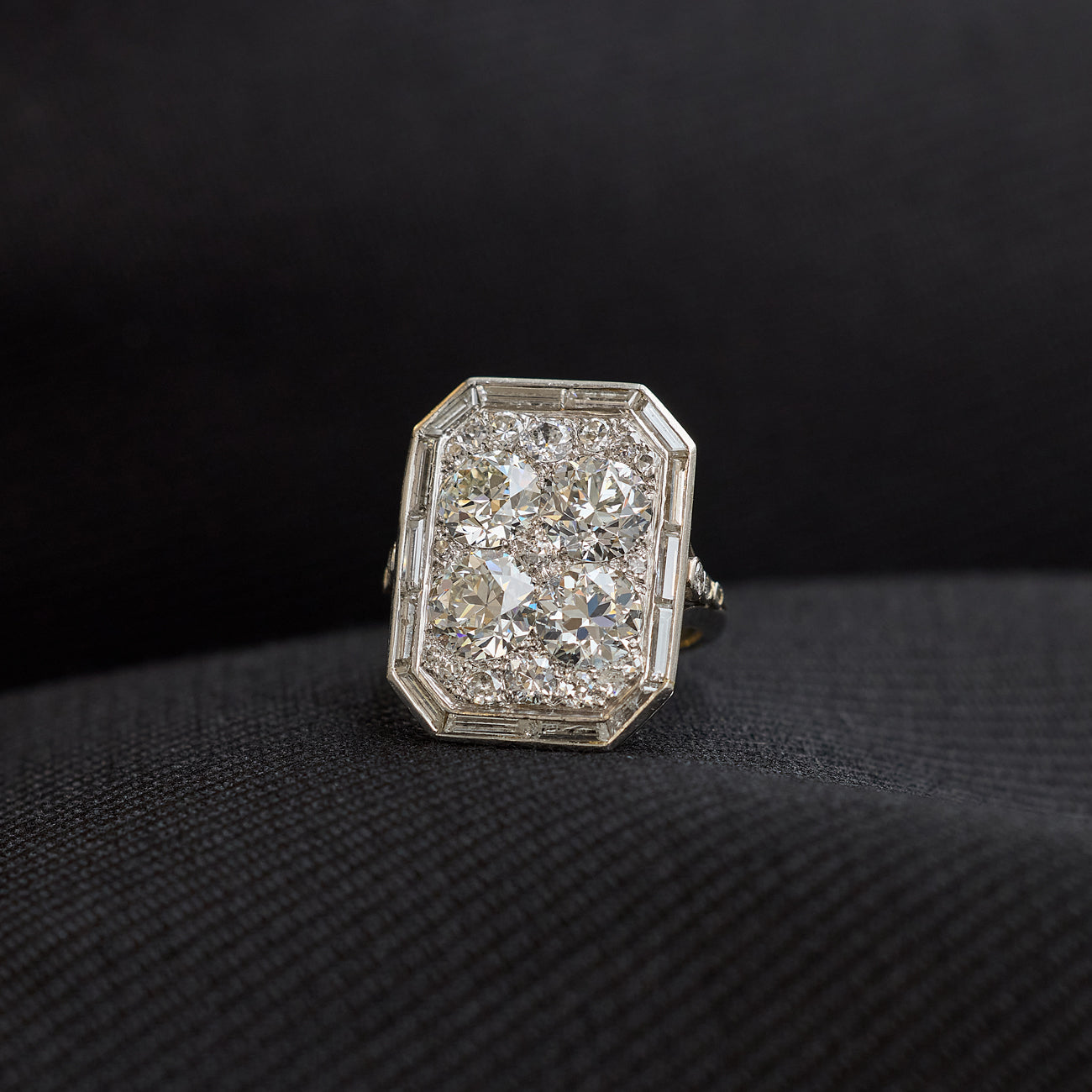 Early 20th Century Diamond Tablet Ring