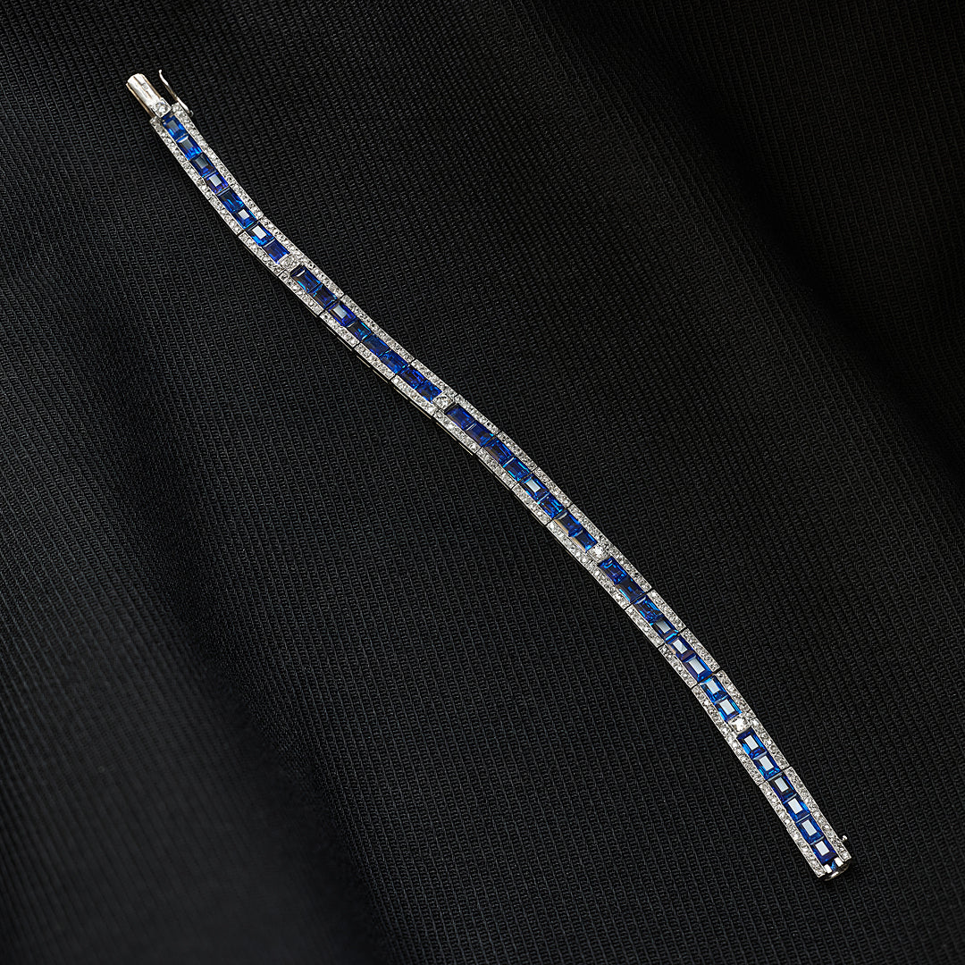 Art Deco Sapphire and Diamond Bracelet