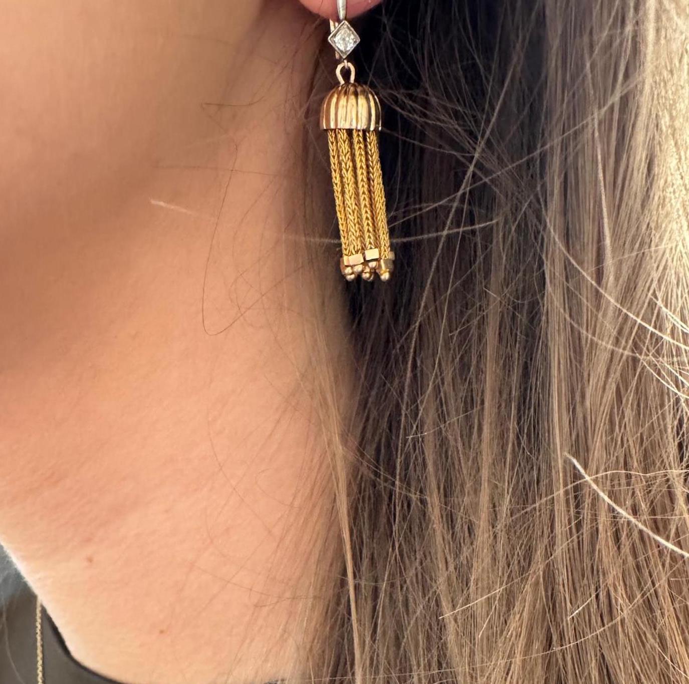 Antique Tassel Drop Earrings