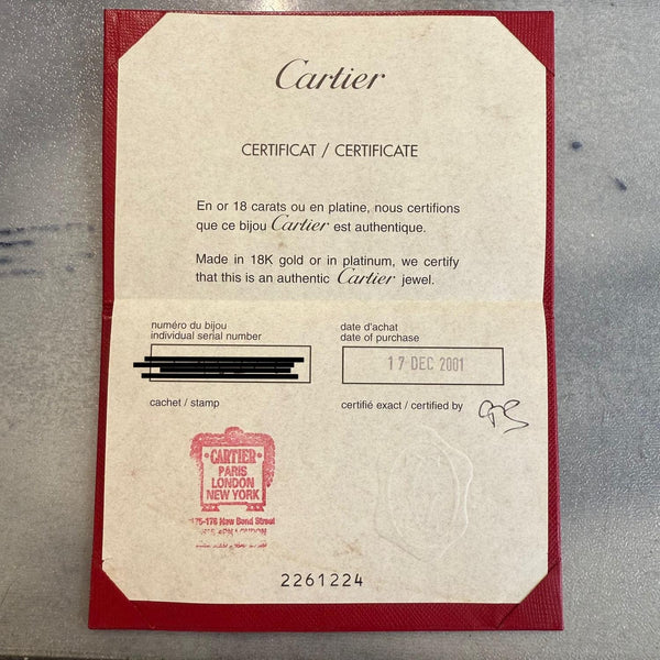 Cartier Classic Model LOVE Ring Size T (62)