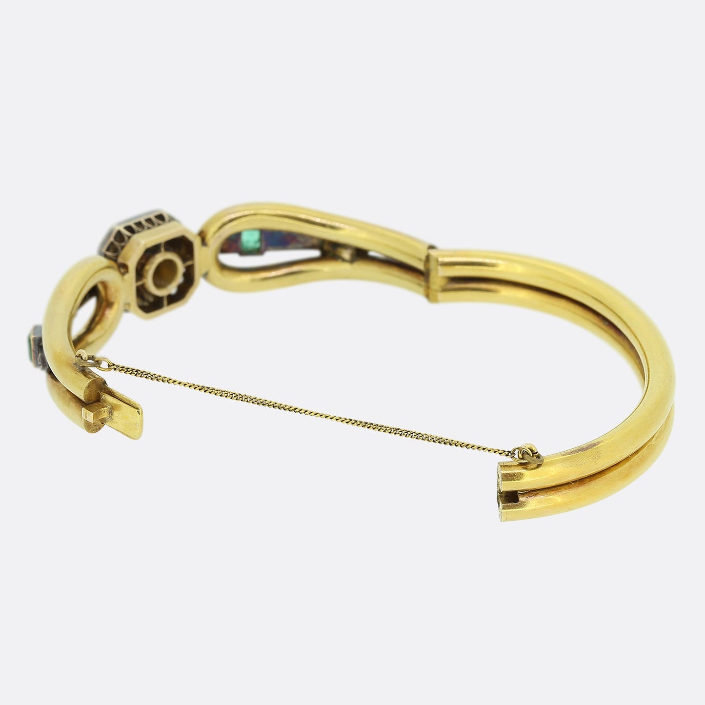 Victorian Pearl Emerald and Diamond Bracelet