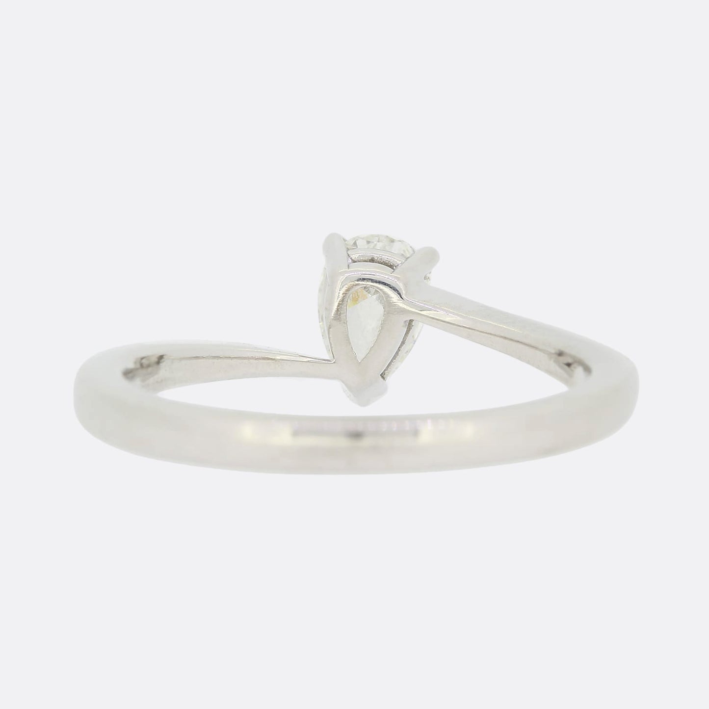 0.42 Carat Pear Shaped Diamond Solitaire Ring