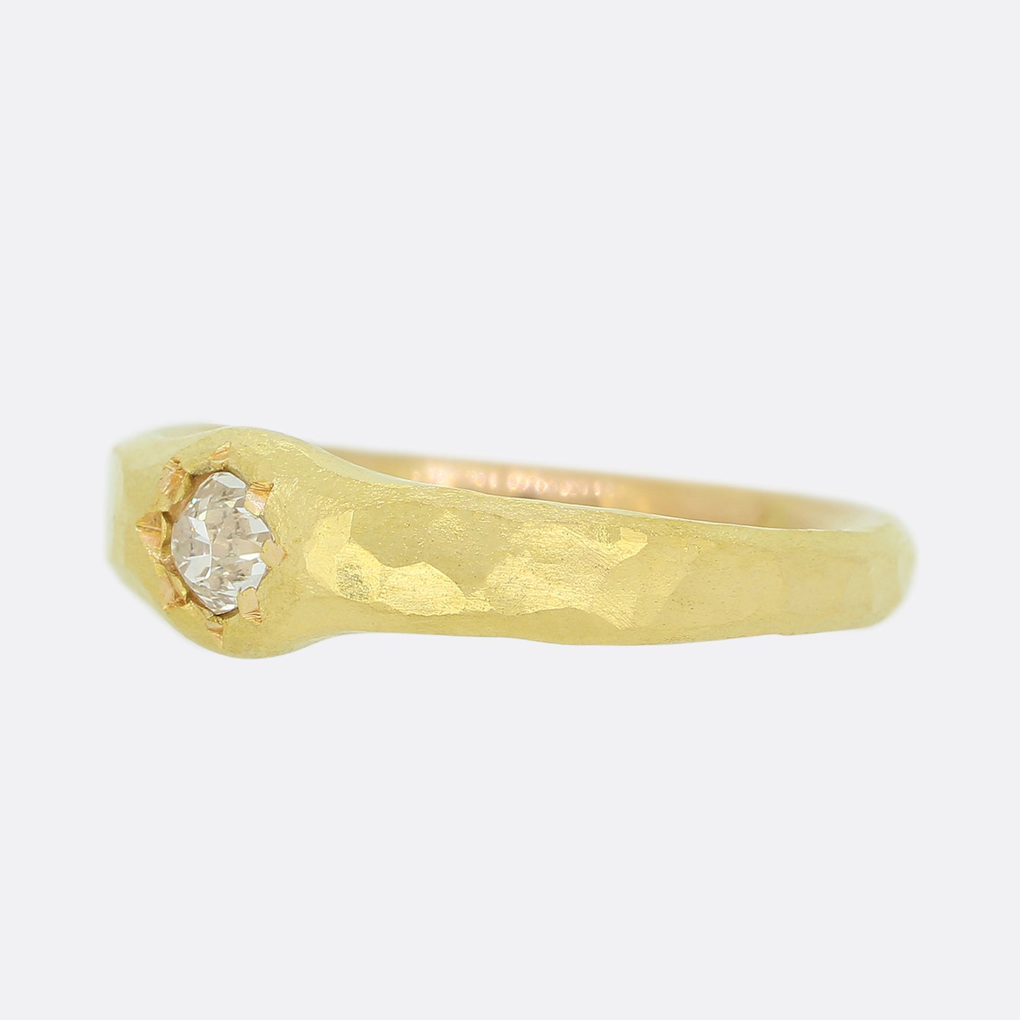 0.22 Carat Old Cut Diamond Solitaire Ring