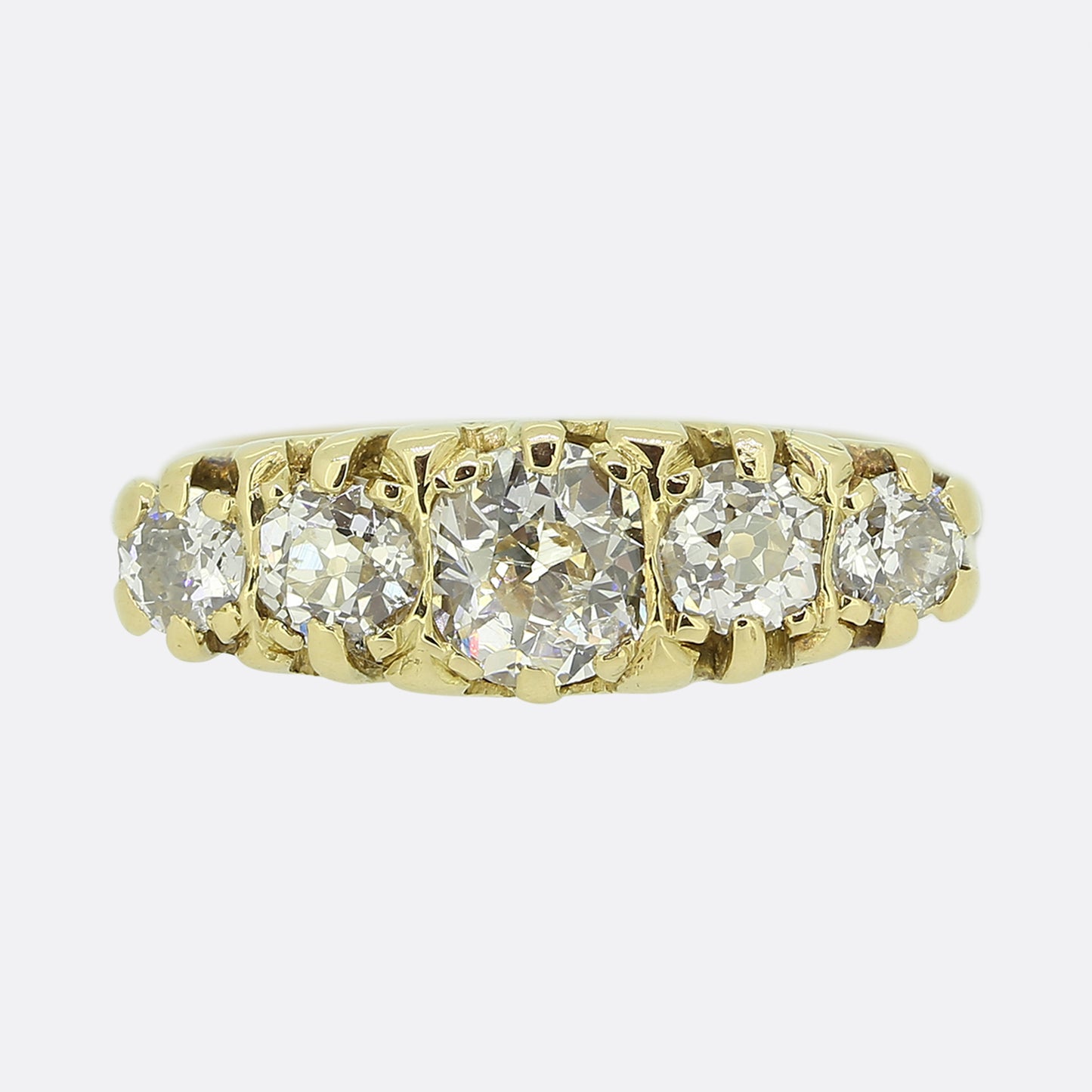 Victorian Five-Stone Diamond Adjustable Ring