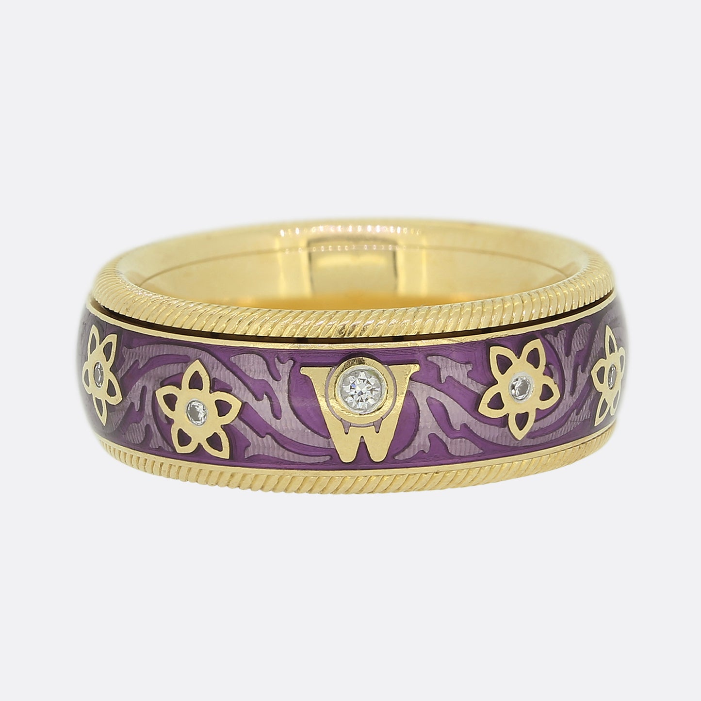 Wellendorff Aubergine Diamond Ring Size H (47)