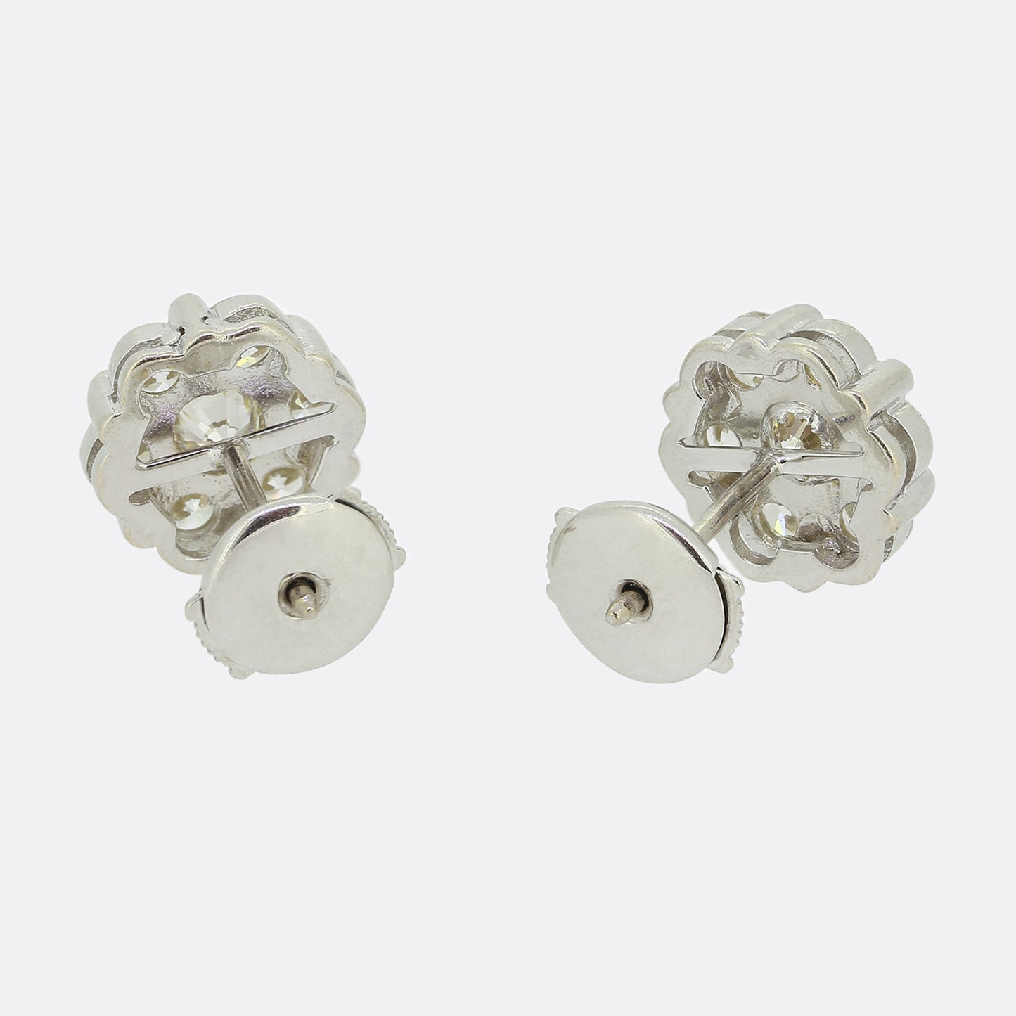 1.60 Carat Diamond Cluster Earrings