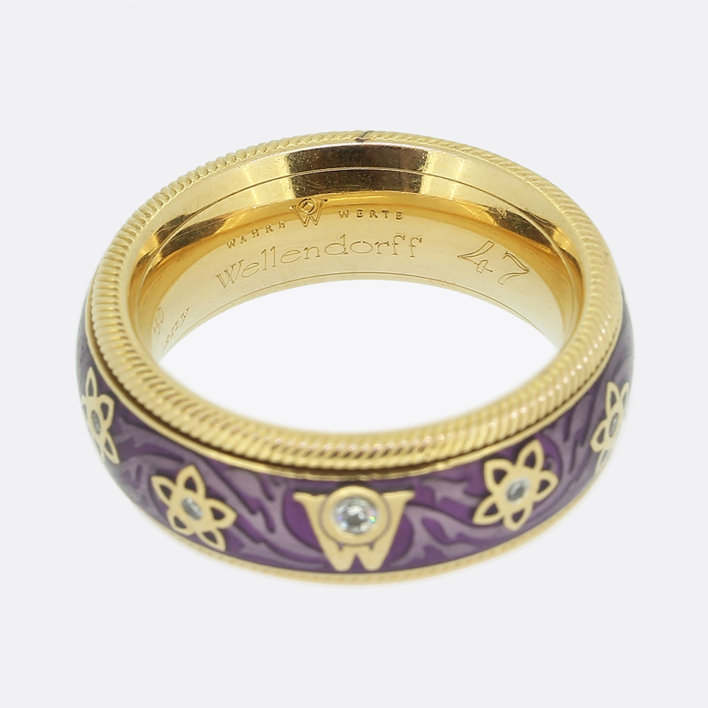 Wellendorff Aubergine Diamond Ring Size H (47)