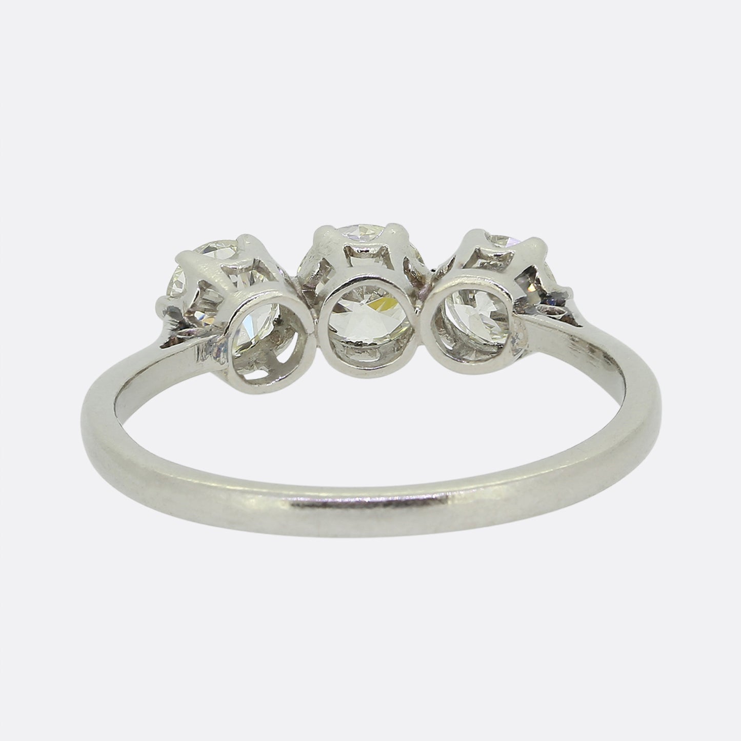 Vintage 1.0 Carat Diamond Three Stone Ring