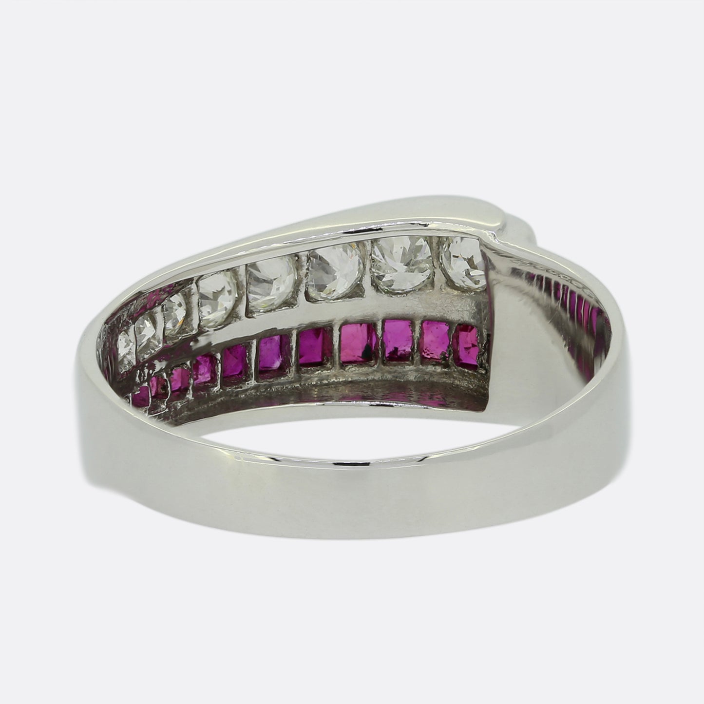 Retro 1940s Ruby and Diamond Ring
