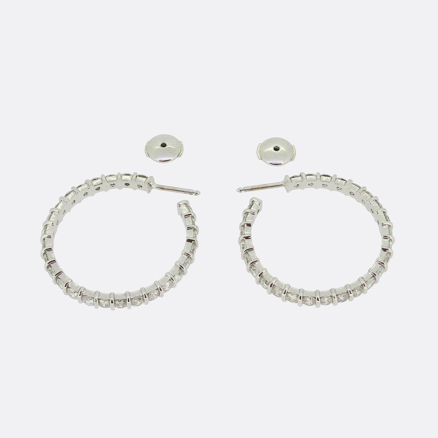 5.00 Carat Diamond Hoop Earrings