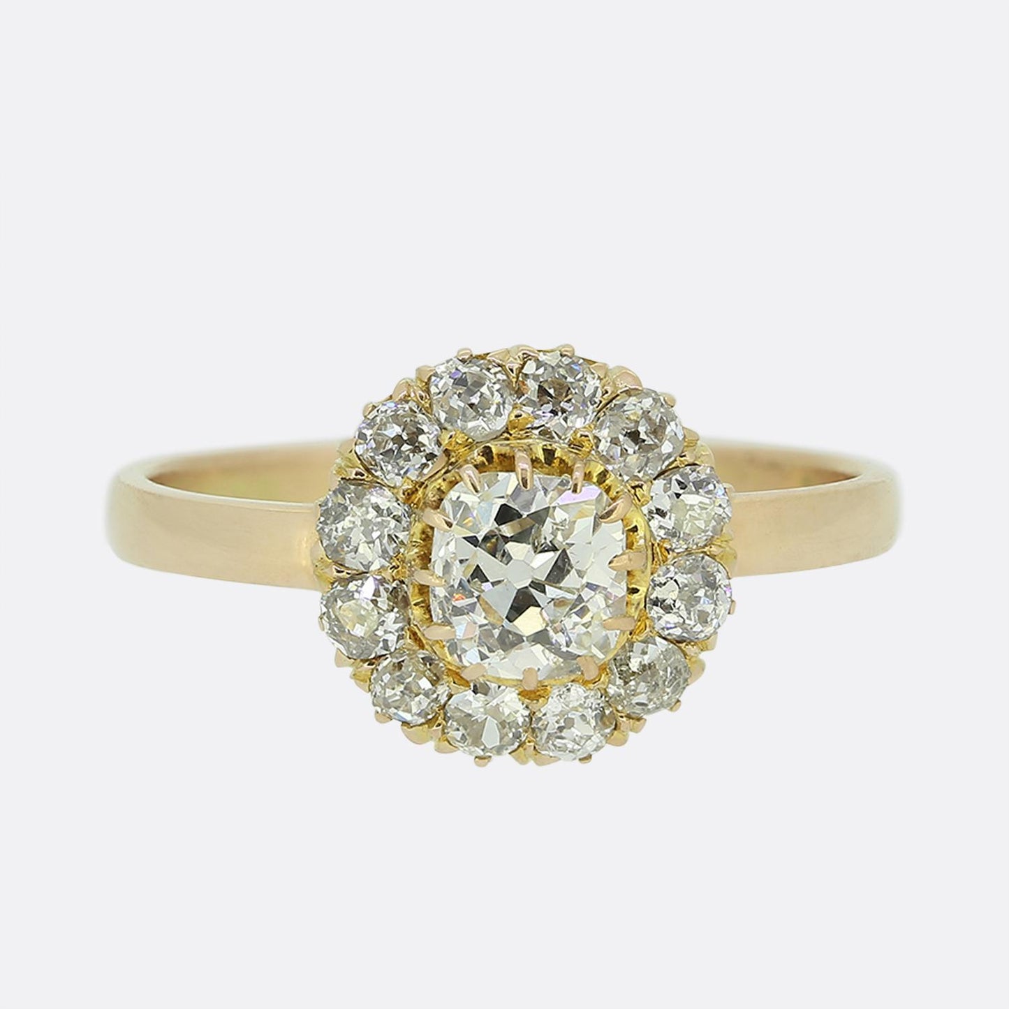 Victorian Old Cut Diamond Cluster Ring