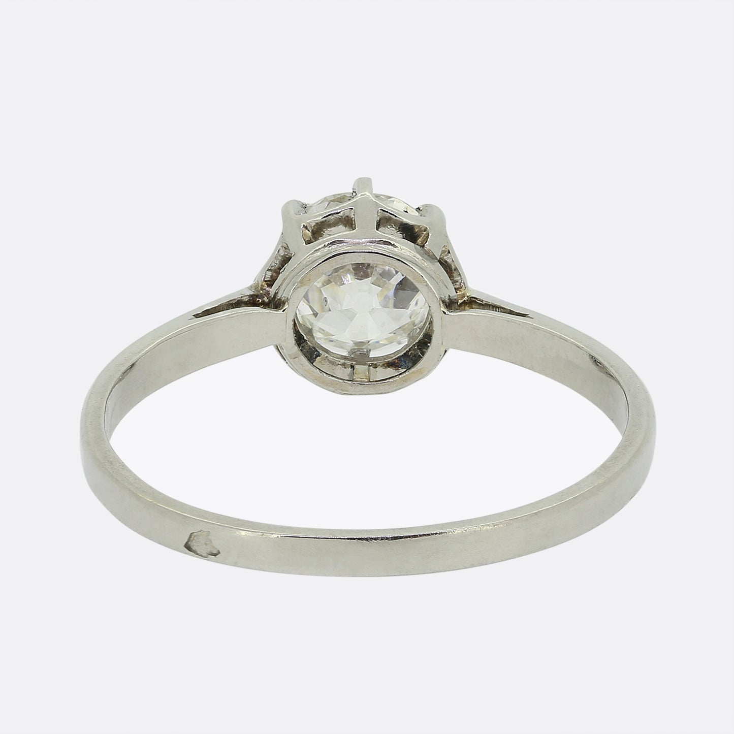 0.97 Carat Old Cut Diamond Solitaire Ring