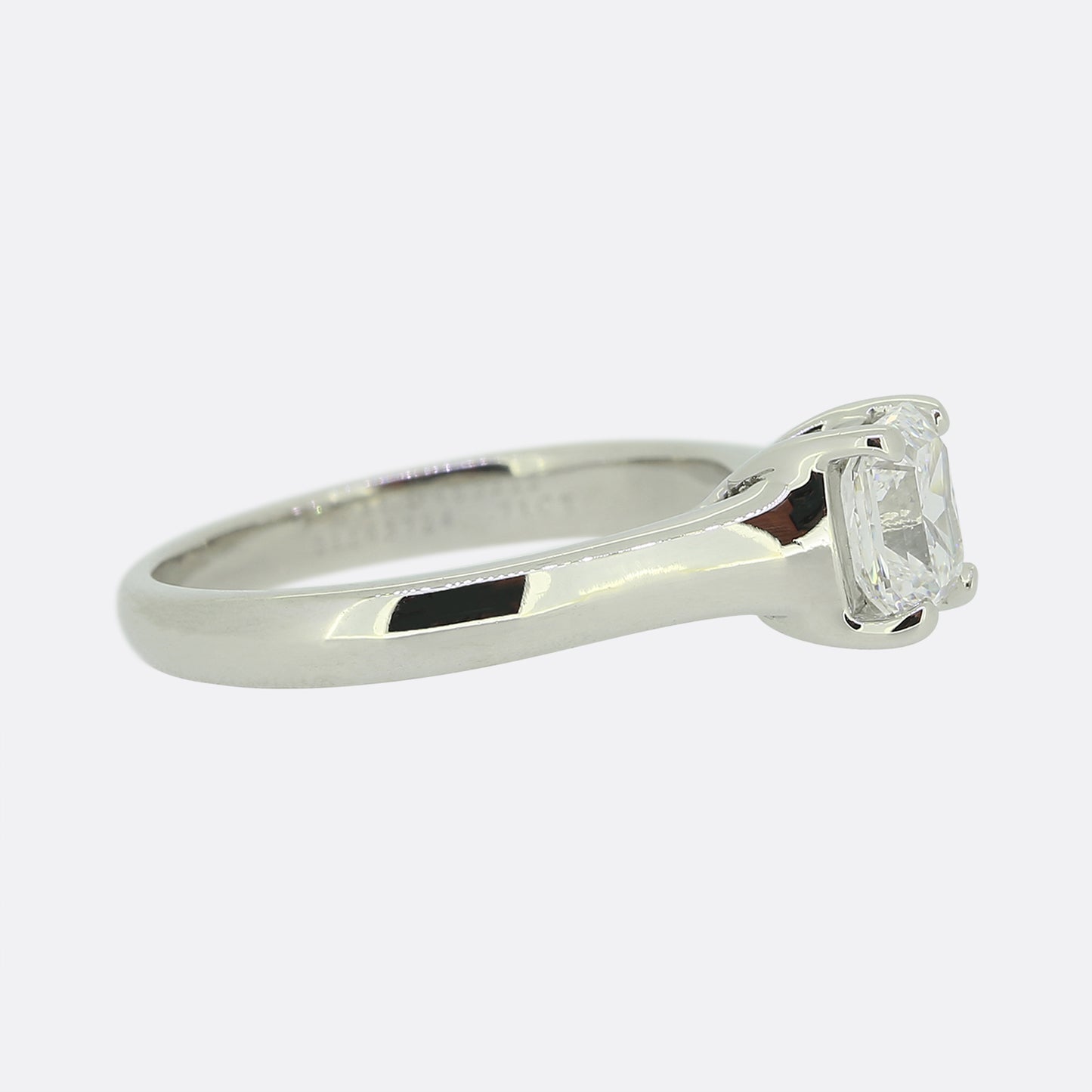 Tiffany & Co. 0.71 Carat Lucida Cut Diamond Solitaire Ring