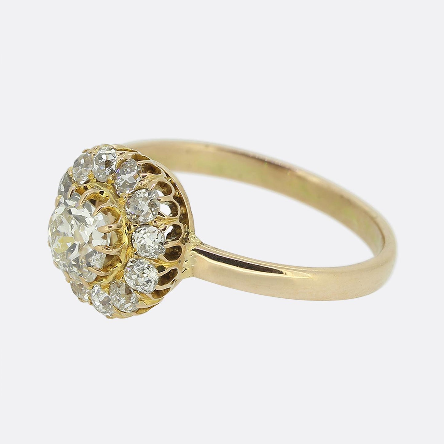Victorian Old Cut Diamond Cluster Ring