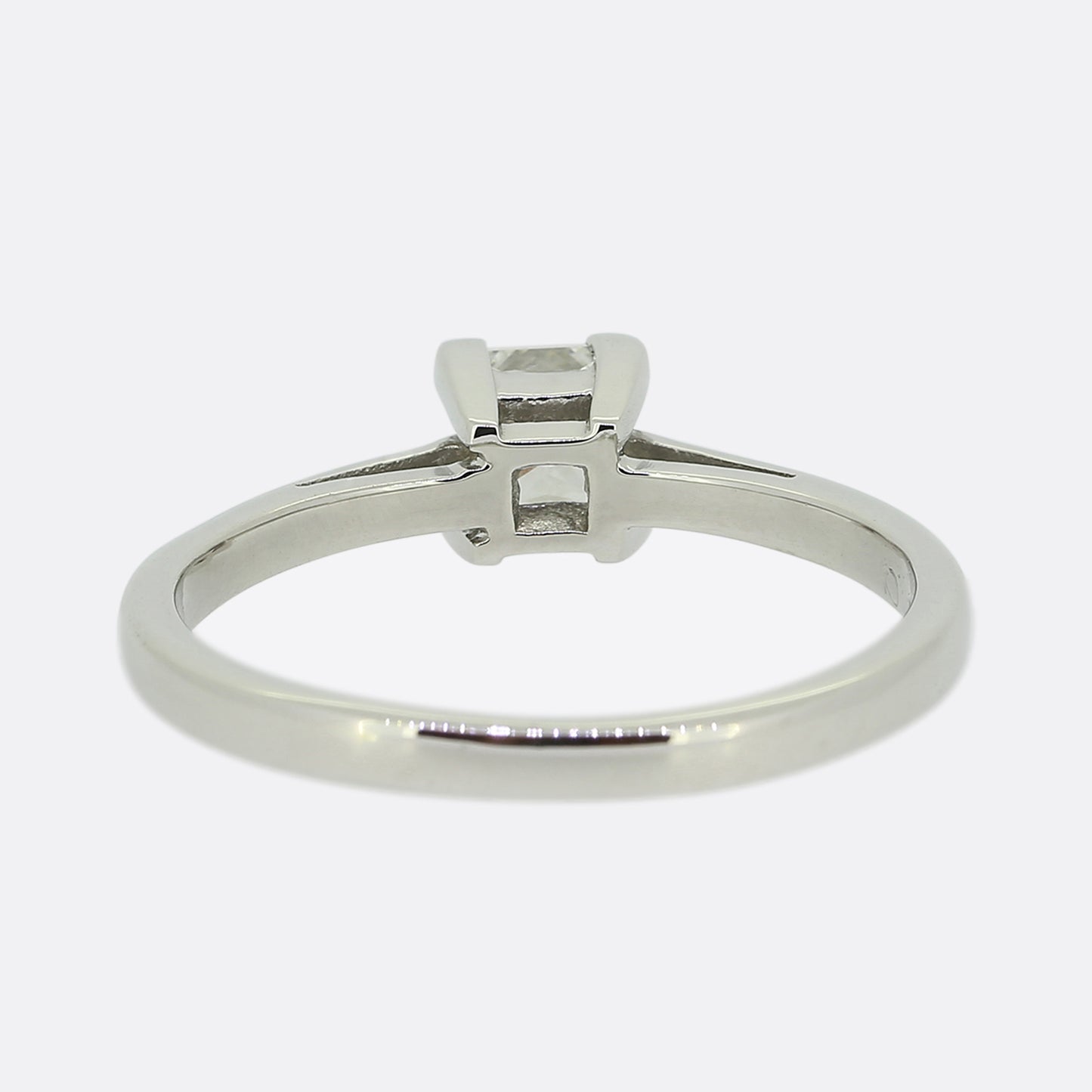 0.37 Carat Princess Cut Diamond Solitaire Engagement Ring