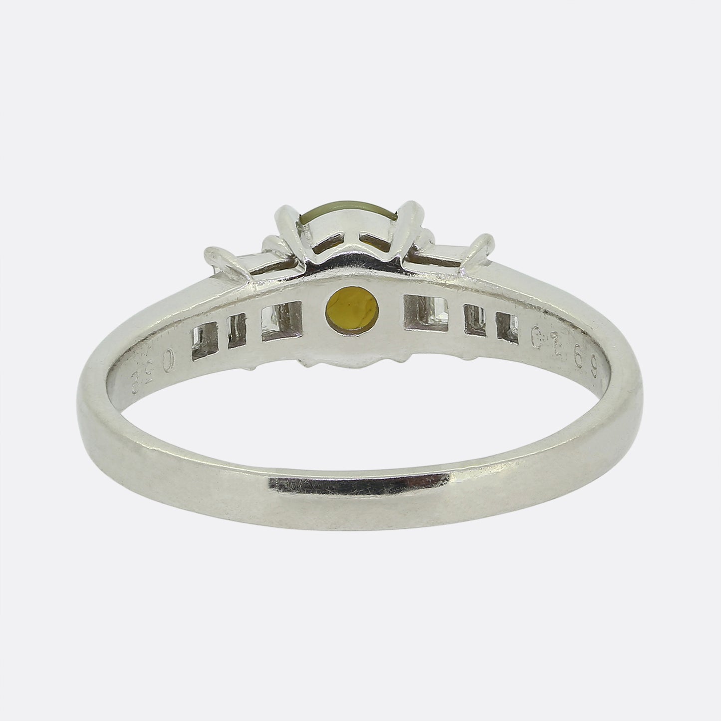 Cat's Eye Chrysoberyl and Diamond Ring