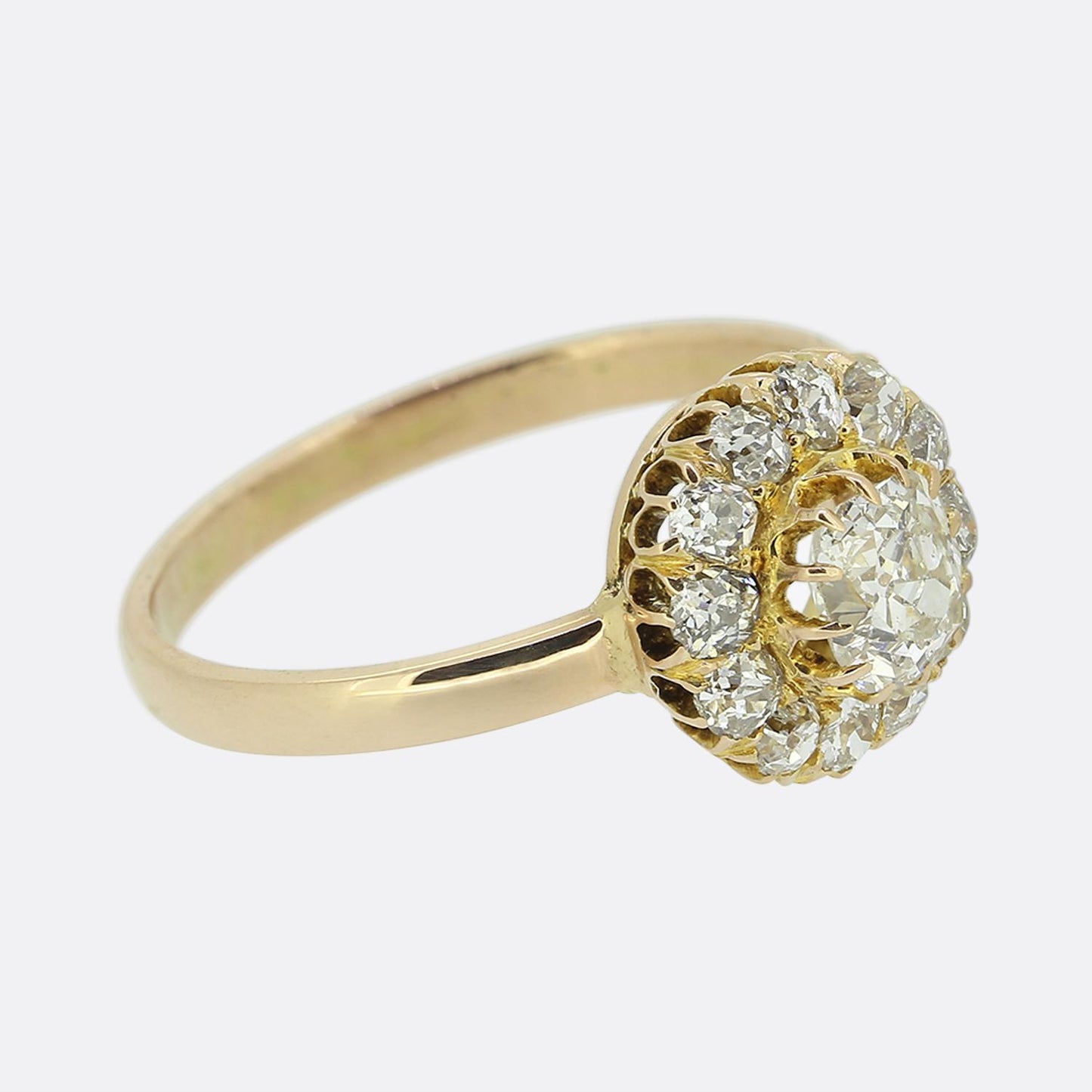 Victorian Old Cut Diamond Cluster Ring