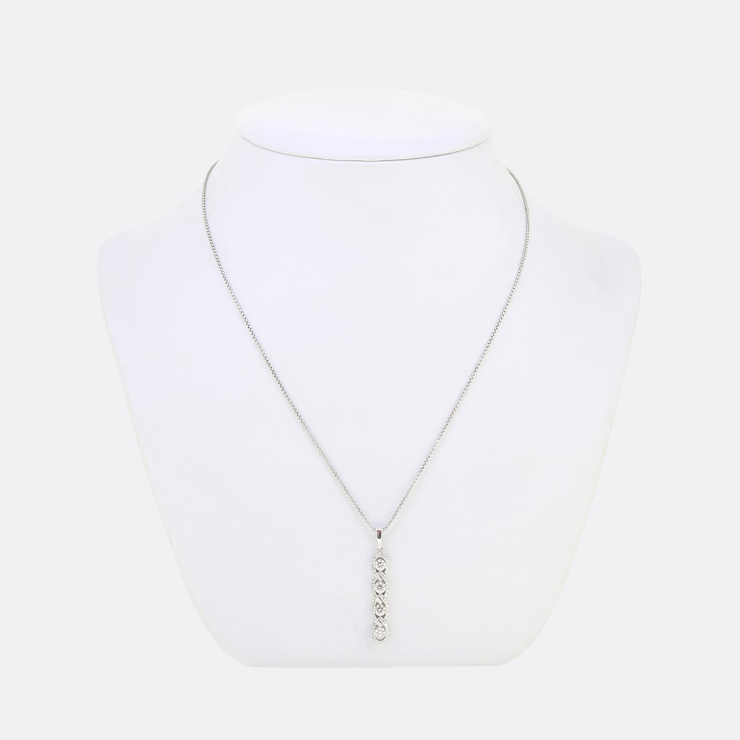 Diamond Drop Pendant Necklace