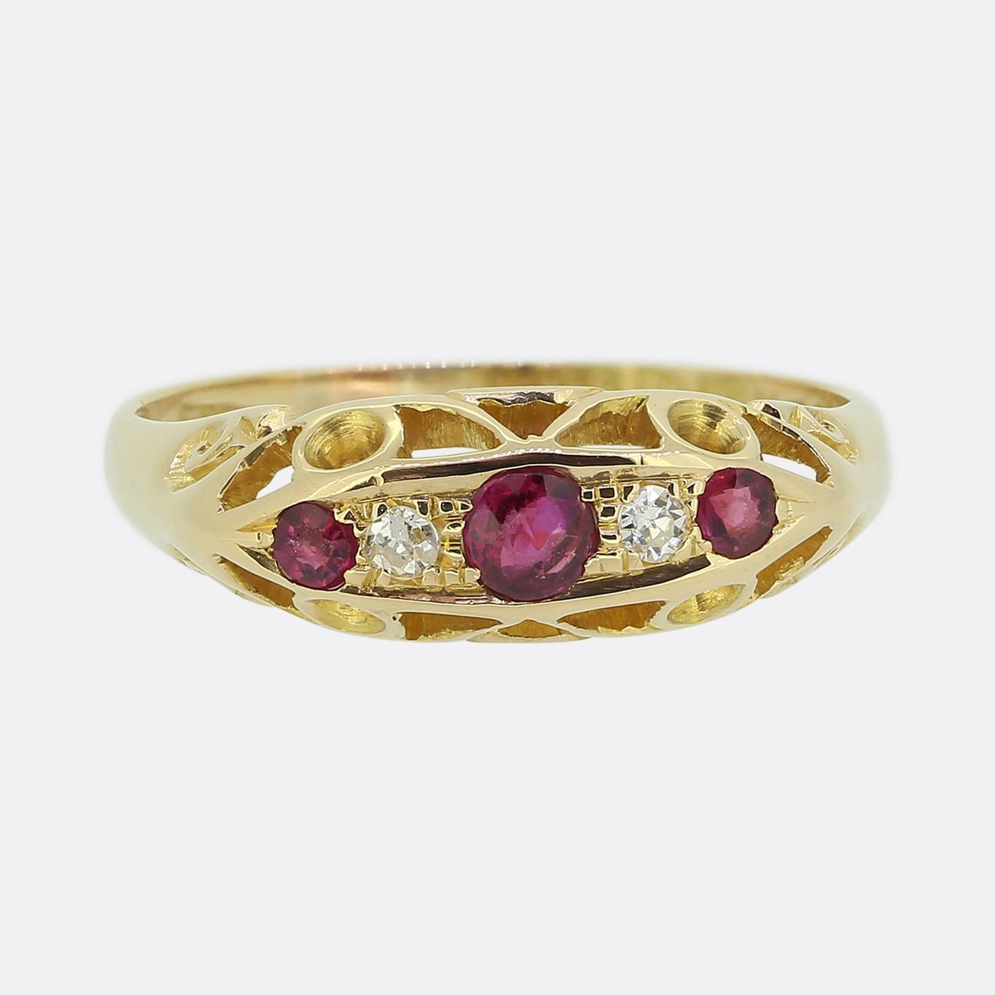 Edwardian Ruby and Diamond Ring