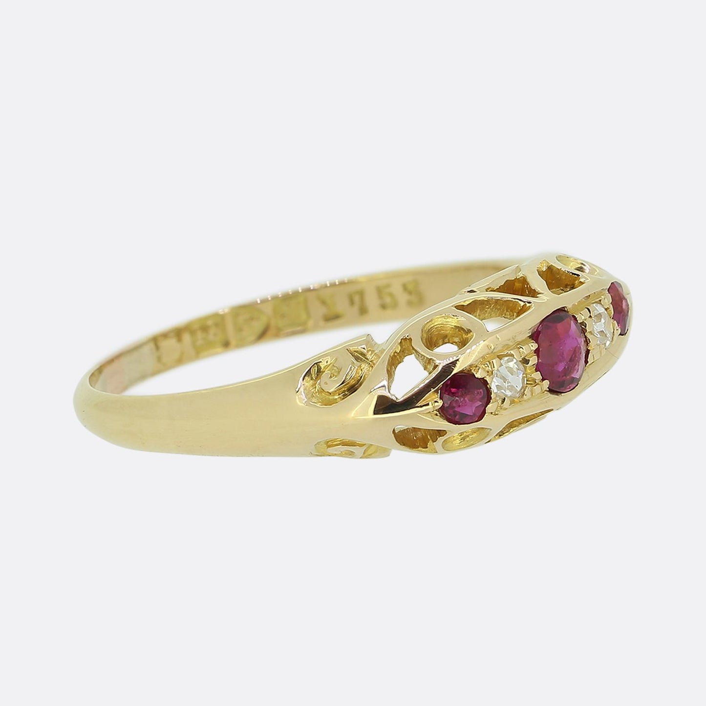 Edwardian Ruby and Diamond Ring