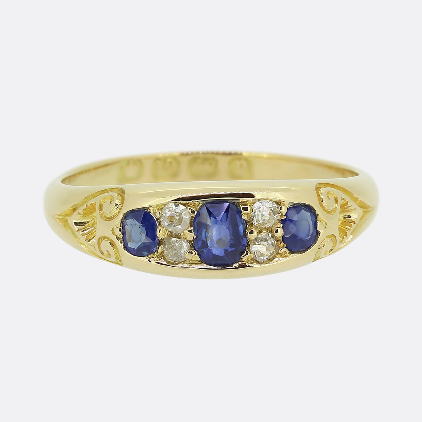 Victorian Sapphire and Diamond Ring