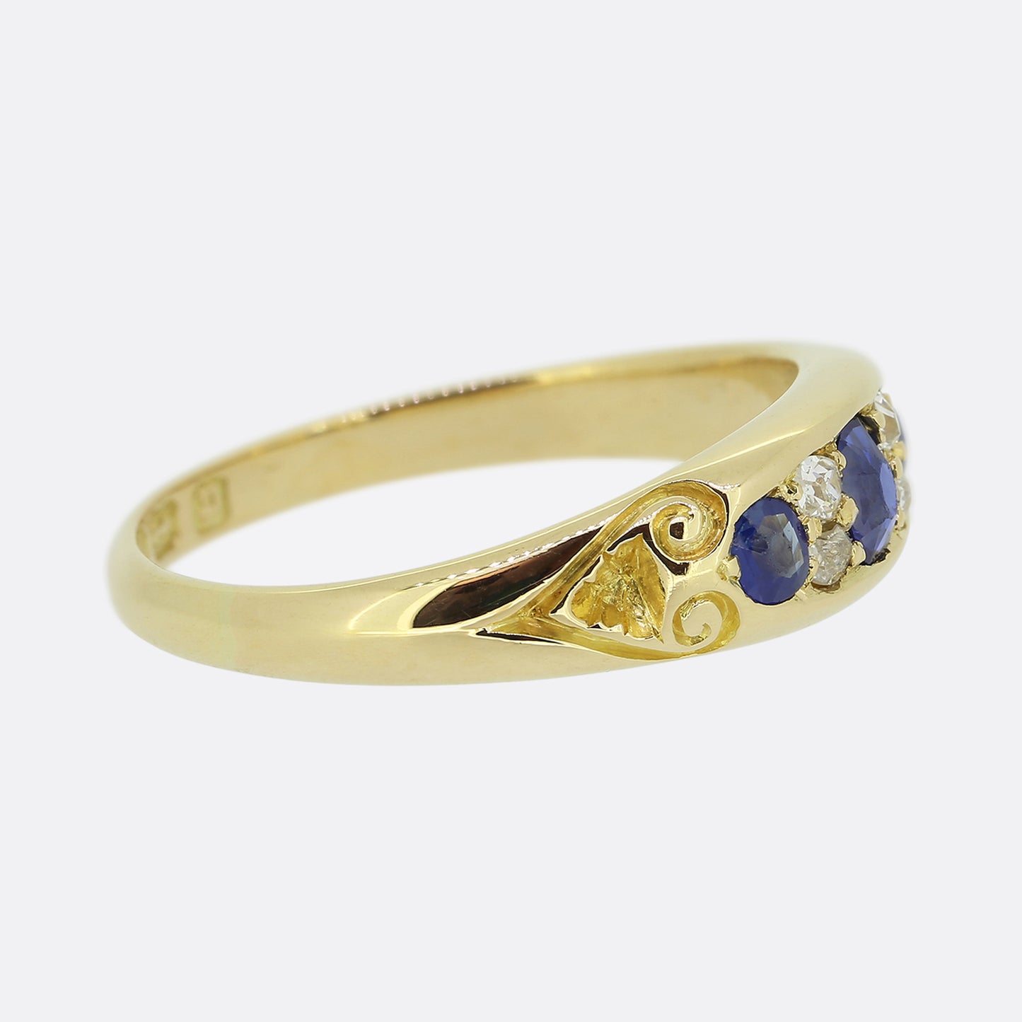 Victorian Sapphire and Diamond Ring