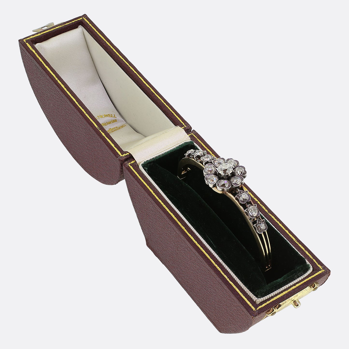 Victorian Old Cut Diamond Floral Bangle