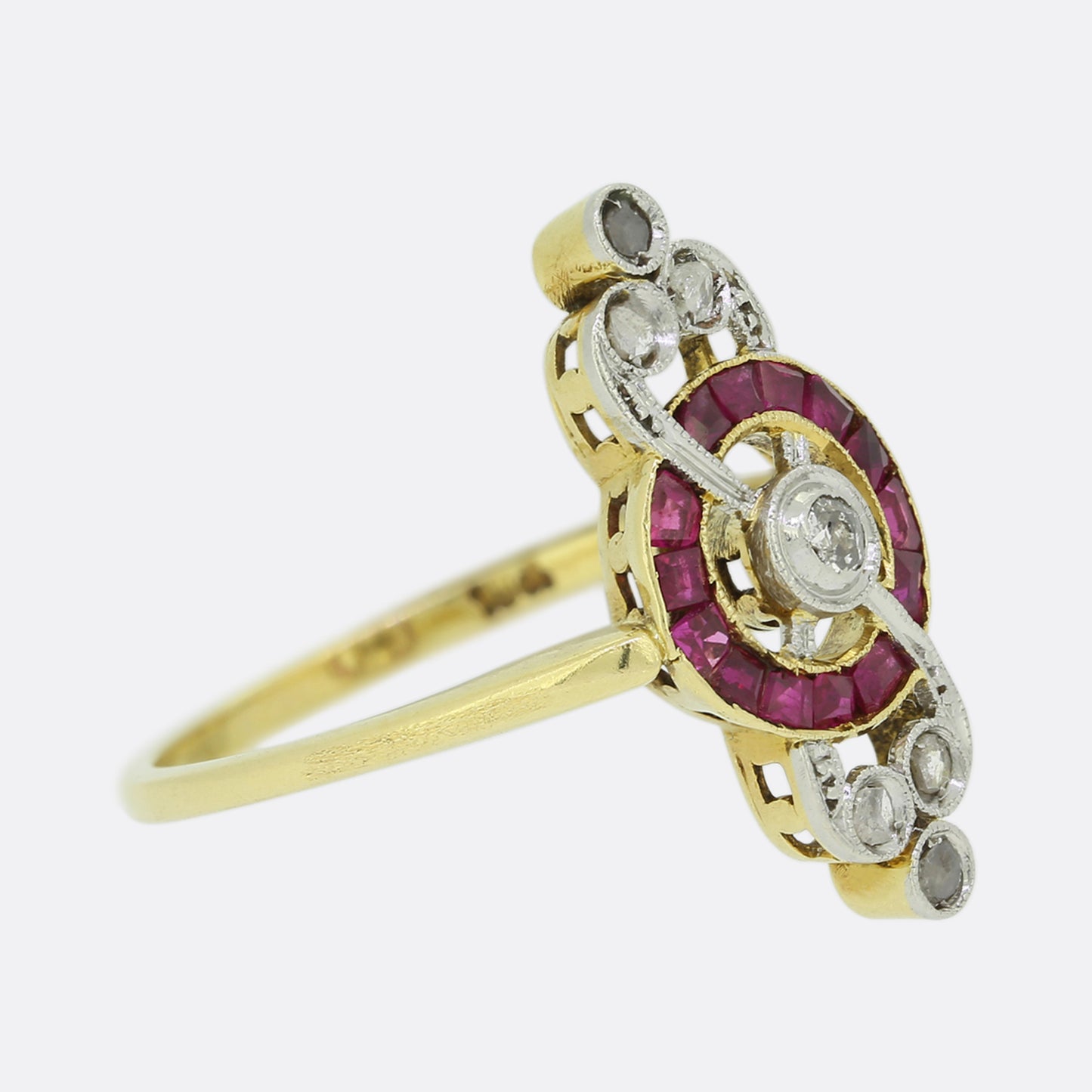 Edwardian Ruby and Diamond Ring