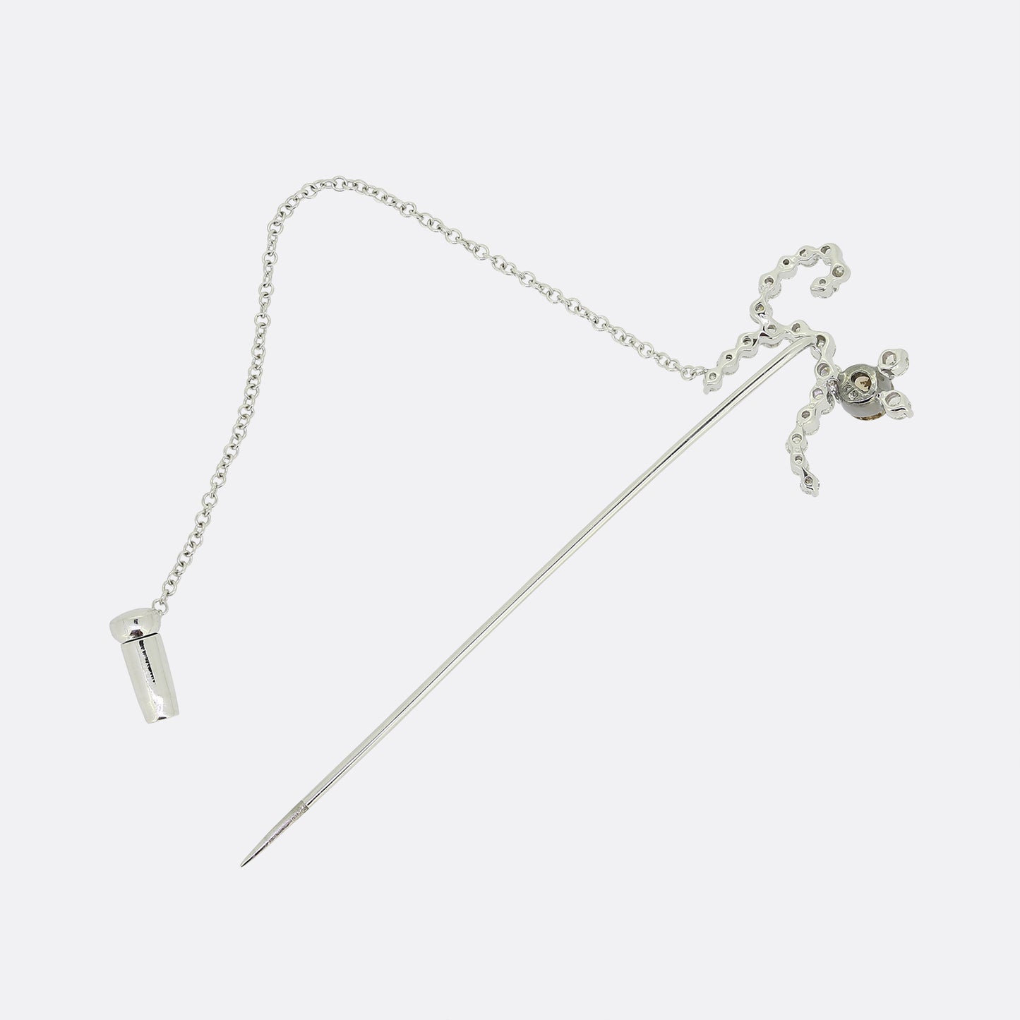 Diamond Cat Stick Pin