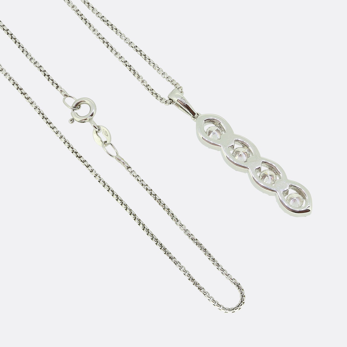 Diamond Drop Pendant Necklace