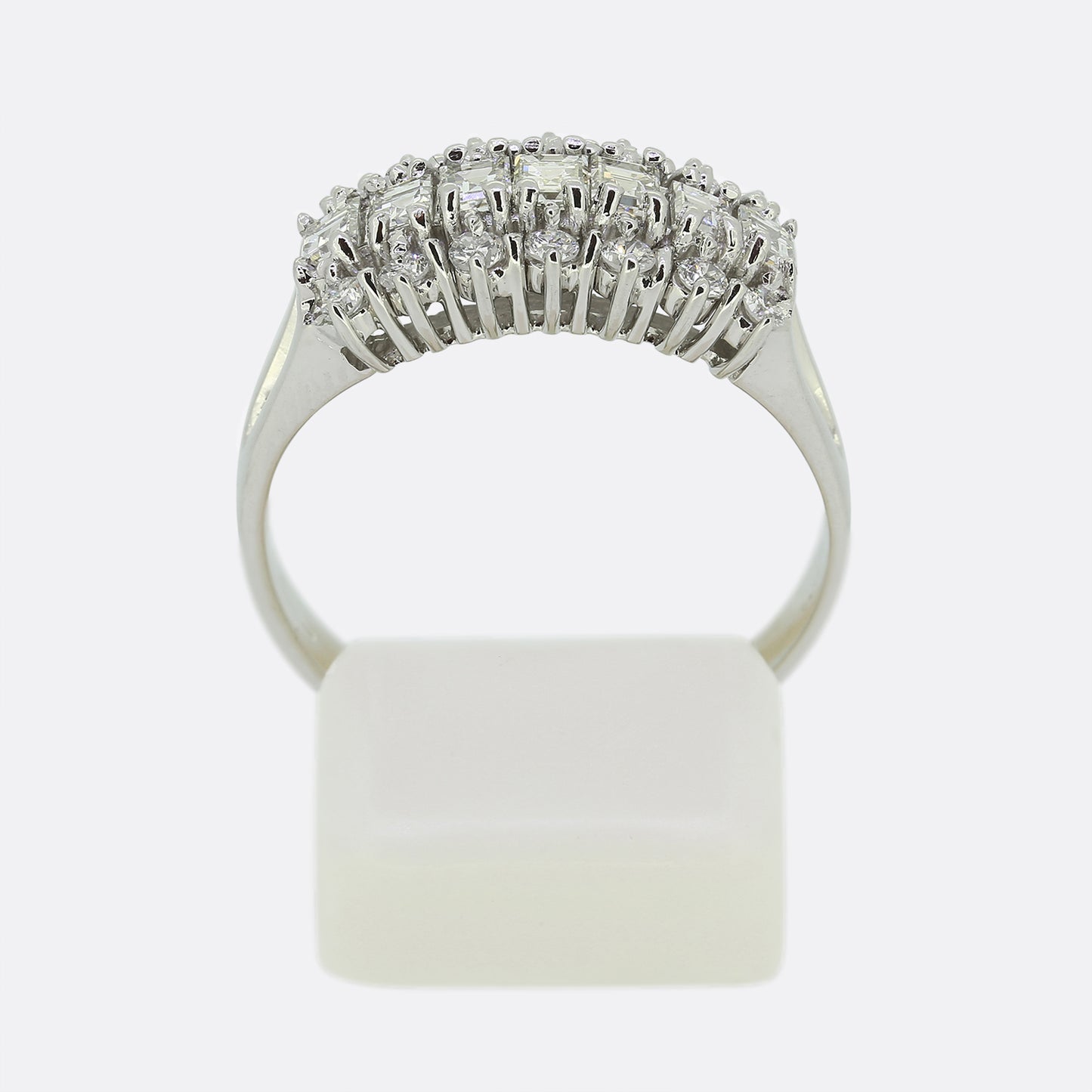 0.62 Carat Princess Cut Diamond Cluster Ring