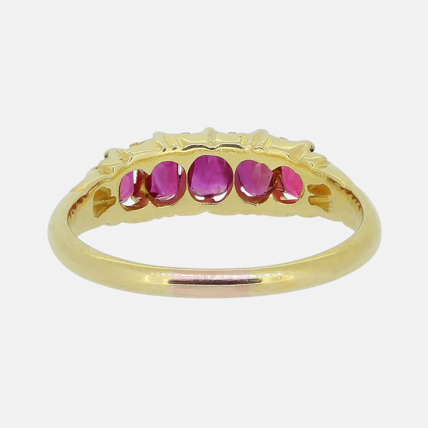 Victorian Ruby Five Stone Ring