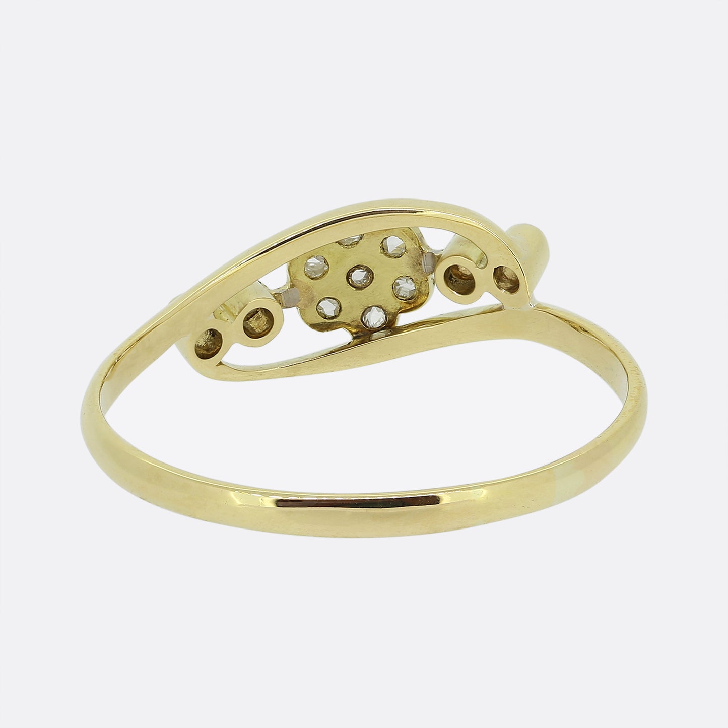 Vintage Rose Cut Diamond Flower Ring