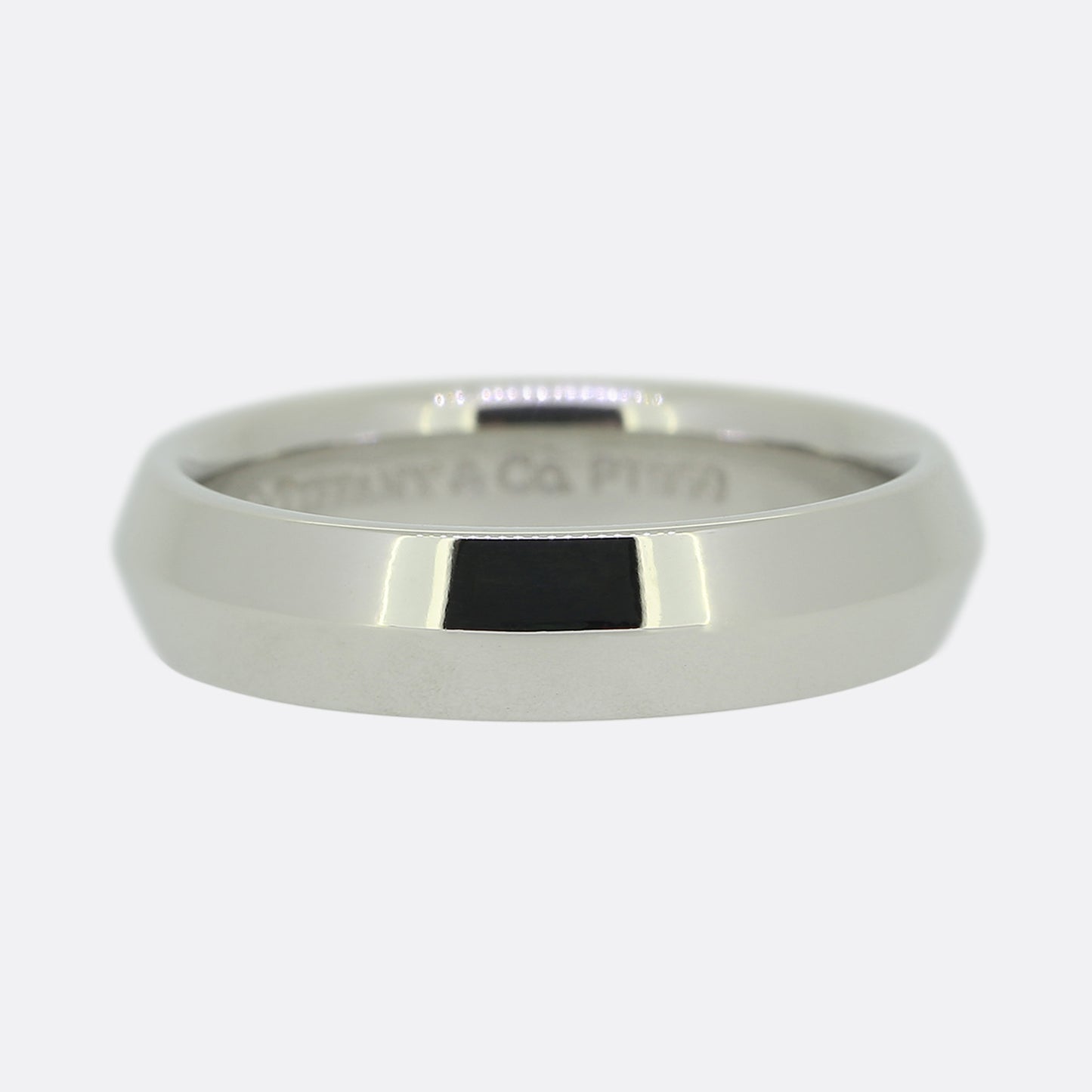 Tiffany & Co. Platinum 4.5mm Band Ring Size L