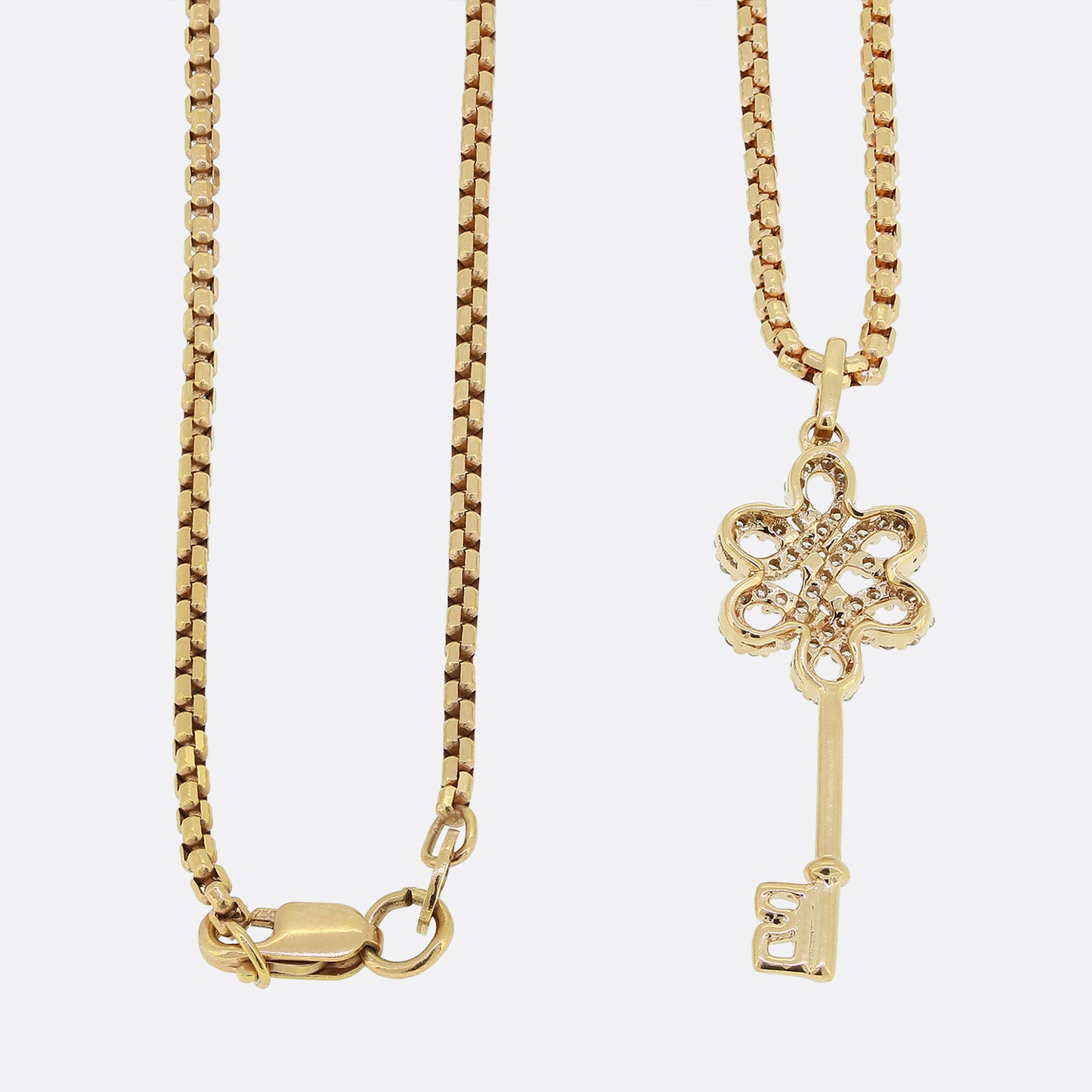 Diamond Key Pendant Necklace