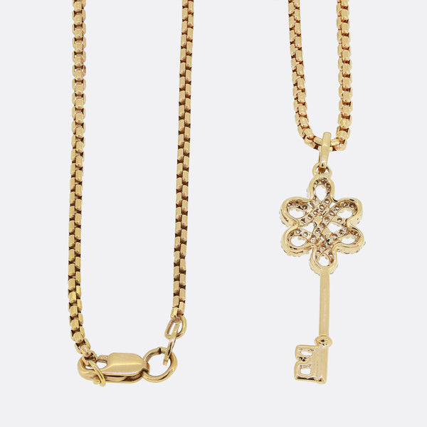 Diamond Key Pendant Necklace