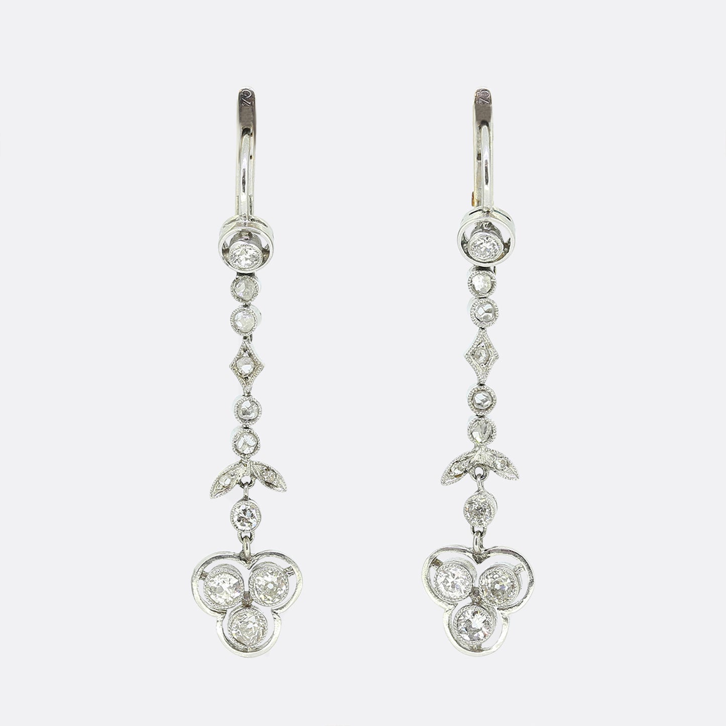 Edwardian Diamond Drop Earrings
