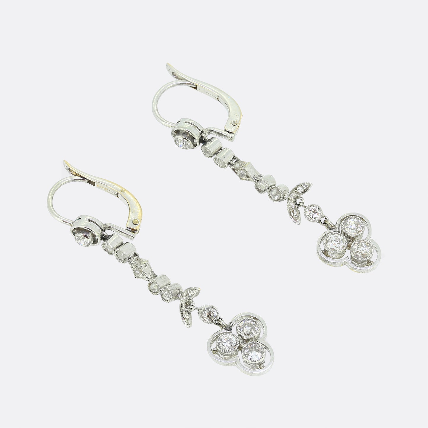Edwardian Diamond Drop Earrings