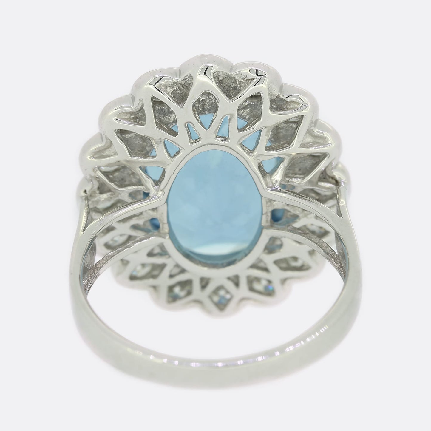 6.00 Carat Aquamarine and Diamond Cocktail Ring